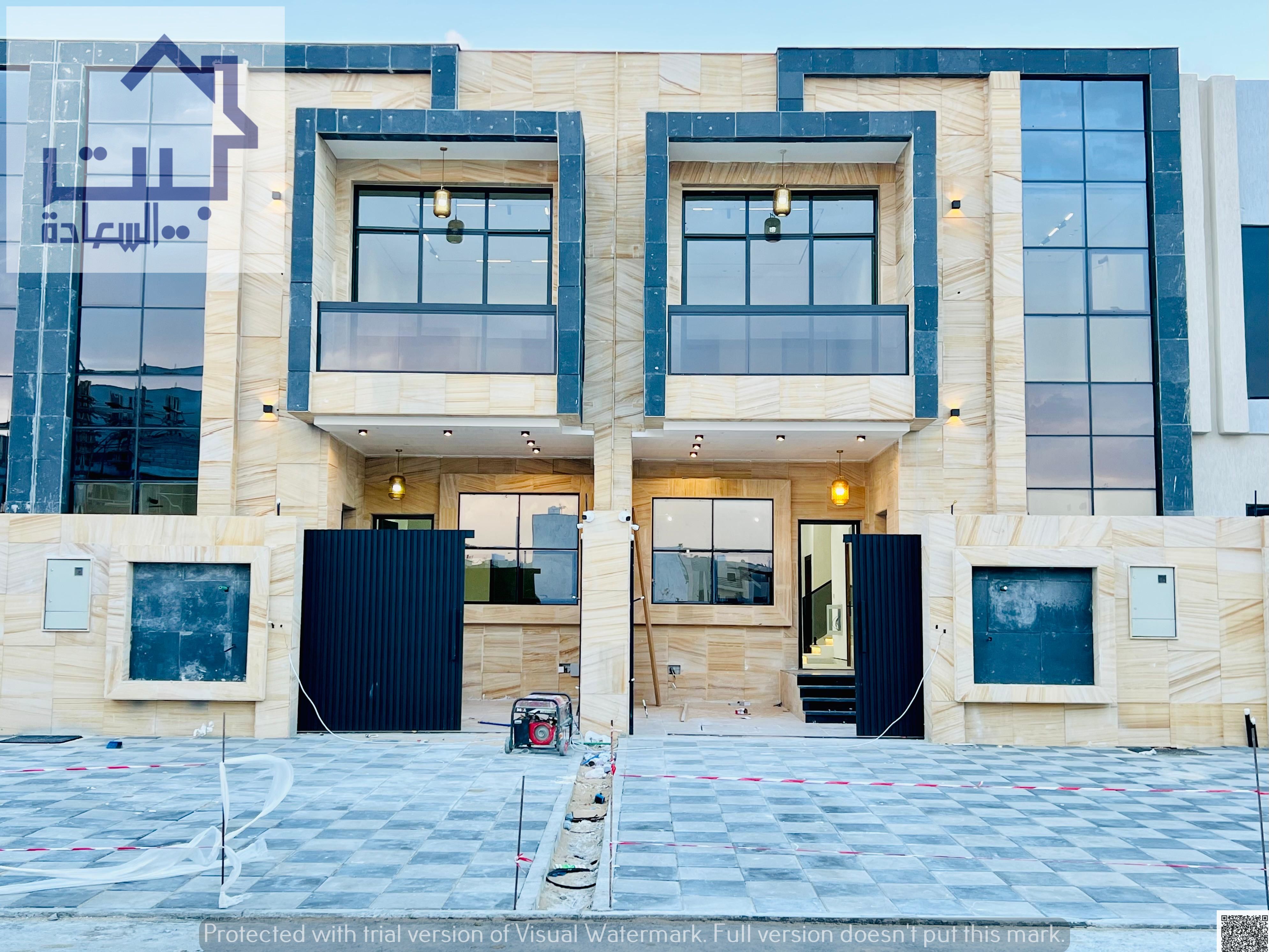 Your dream villa, including registration and ownership fees, near all services, with a large internal yard, close to Sheikh Mohammed Bin Zayed Road. F