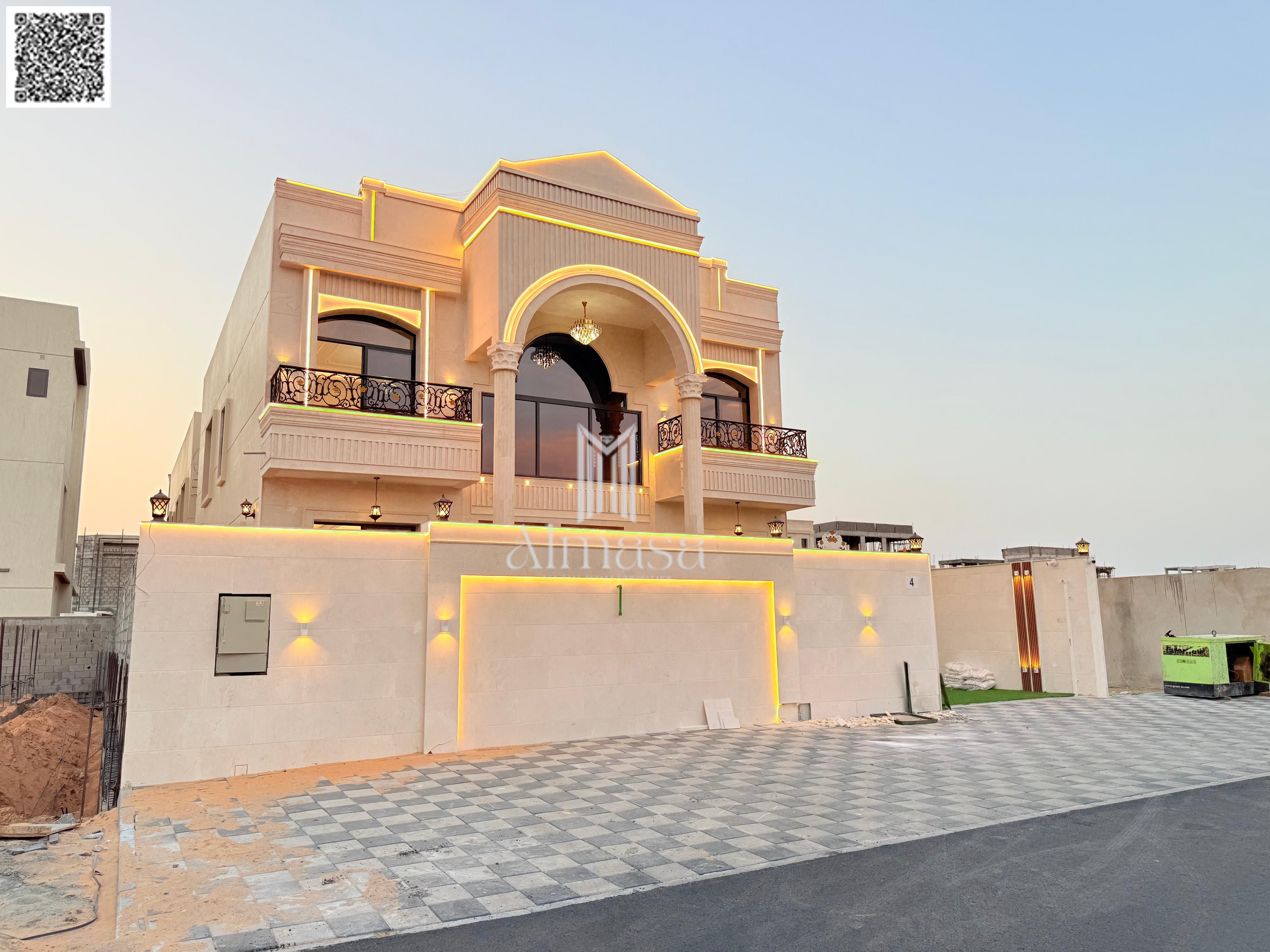 Own a miniature palace in a strategic location, two floors, 5 master bedrooms, luxurious design, price including registration fees