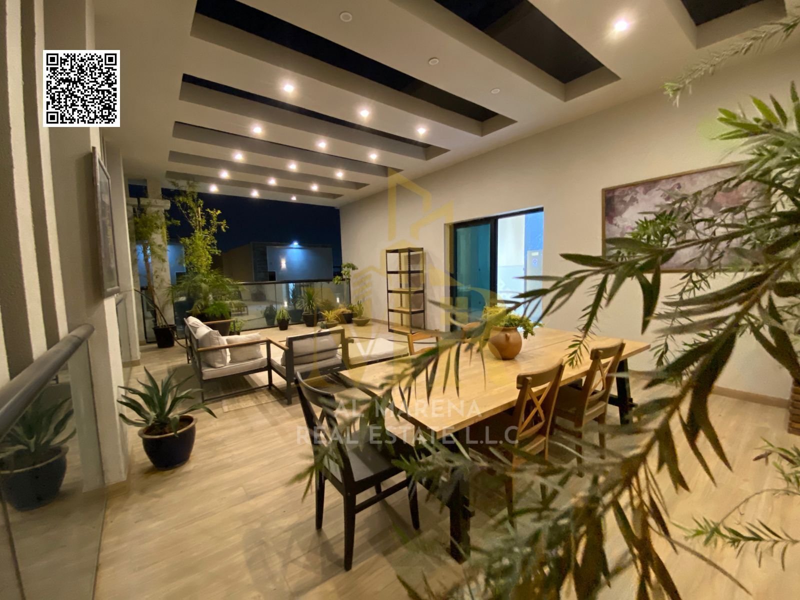 Corner villa in Al Amrah, 2 floors + roof, 6 bedrooms with premium finishes, elegant design and prime location, price includes registration fees, idea