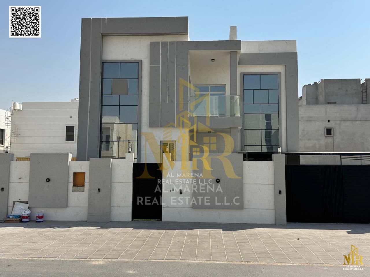 2-floor villa near services and the mosque, 5 master bedrooms, 4200 sqft plot area, competitively priced, ideal for family living or investment.