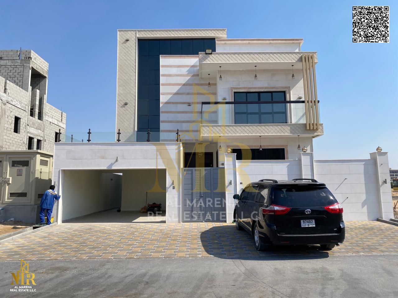 2-floor villa, 5 master bedrooms, Majlis & living area with washrooms, price includes electricity, water & AC, prime location, ideal for living or inv