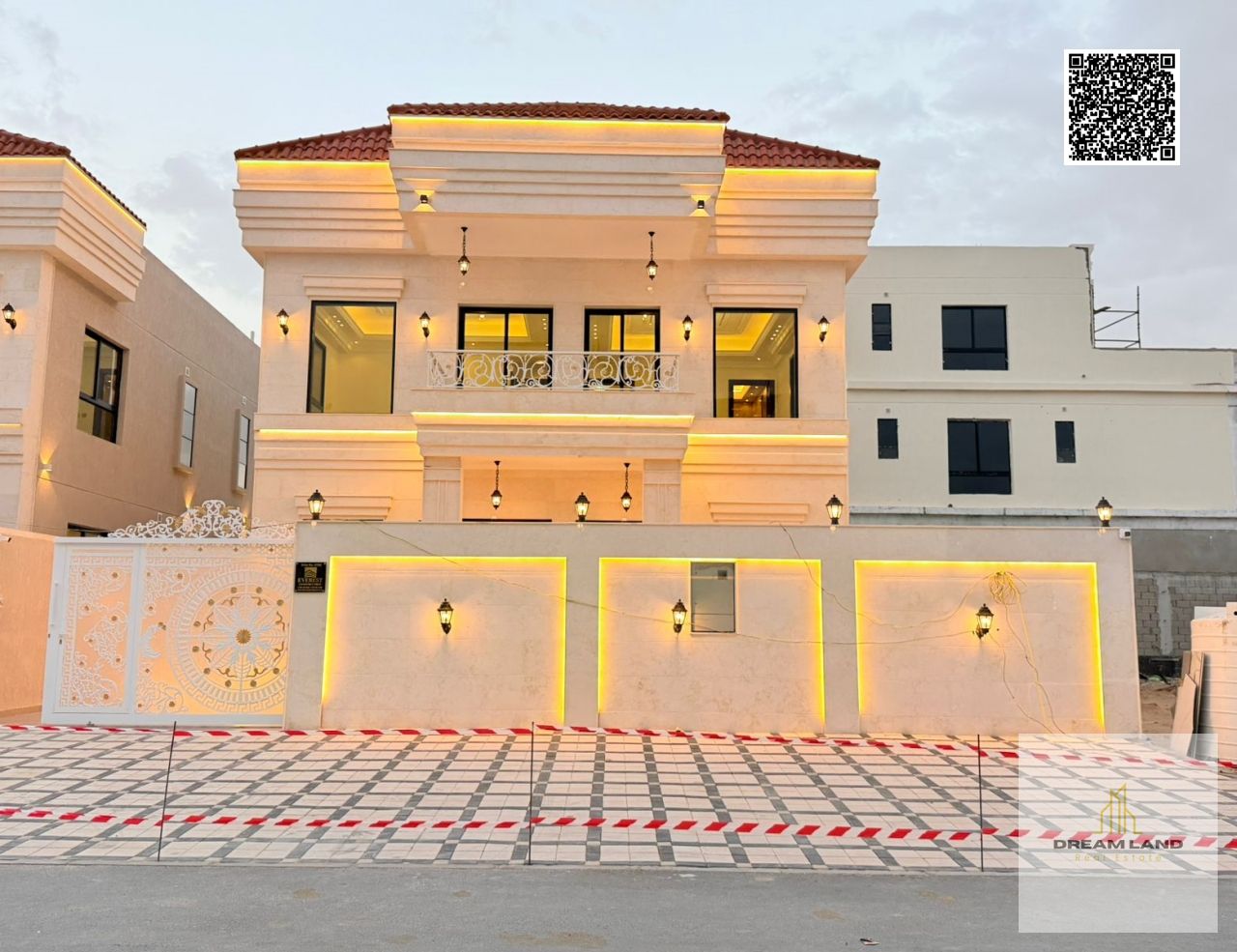 A villa on the main street, ready to move into, with all registration and ownership fees included, in one of Ajman's most prestigious areas. Freehold