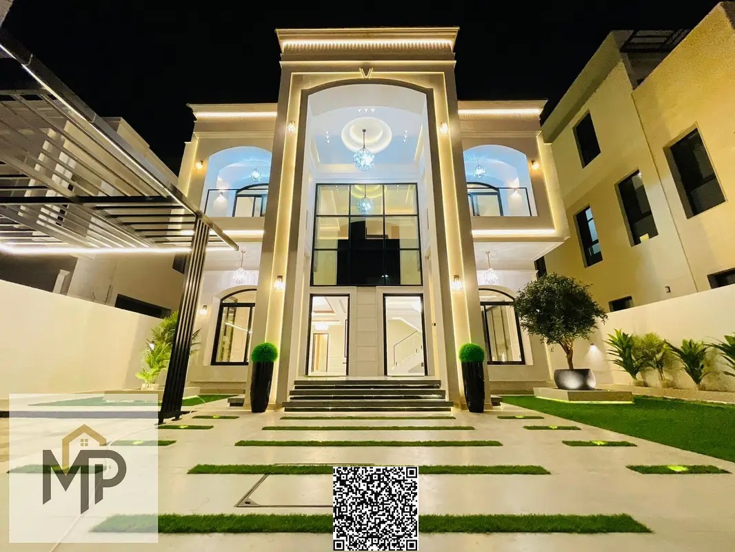 A luxurious opportunity to own your dream villa in Al Bahia, Ajman. Two floors with a roof terrace. Price includes registration fees and mosque fees.