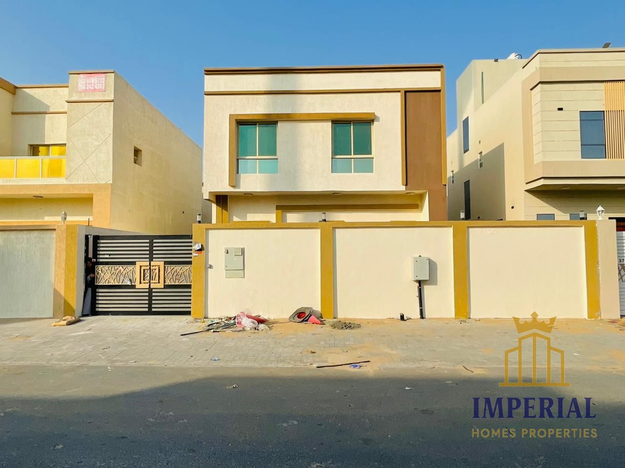 Villa for rent in Al Zahia area. Parking space in front of the villa