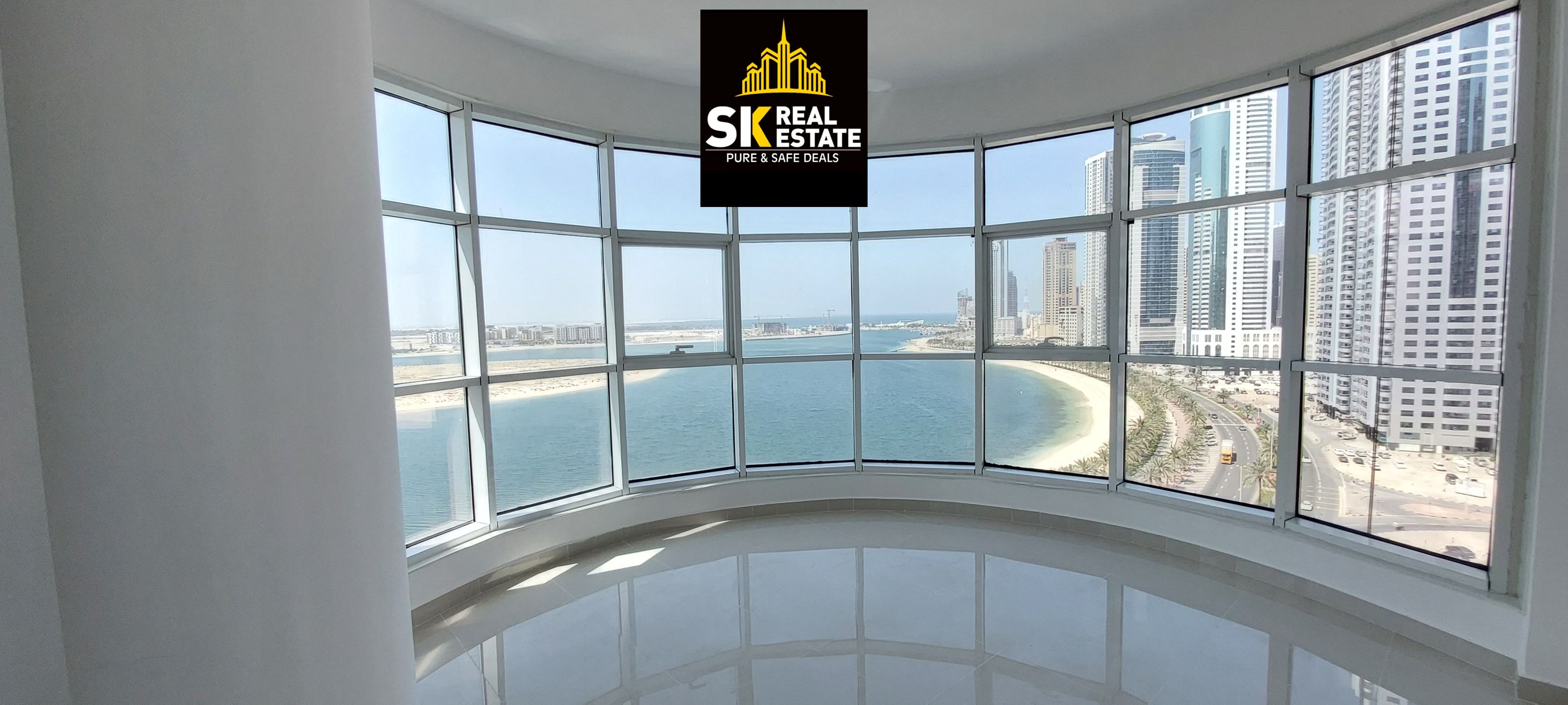 PANAROMIC / EXTRA LUXURY AC FREE 3BHK RENT ONLY 102k IN 6 CHEQUES WITH FREE AMENTIES
