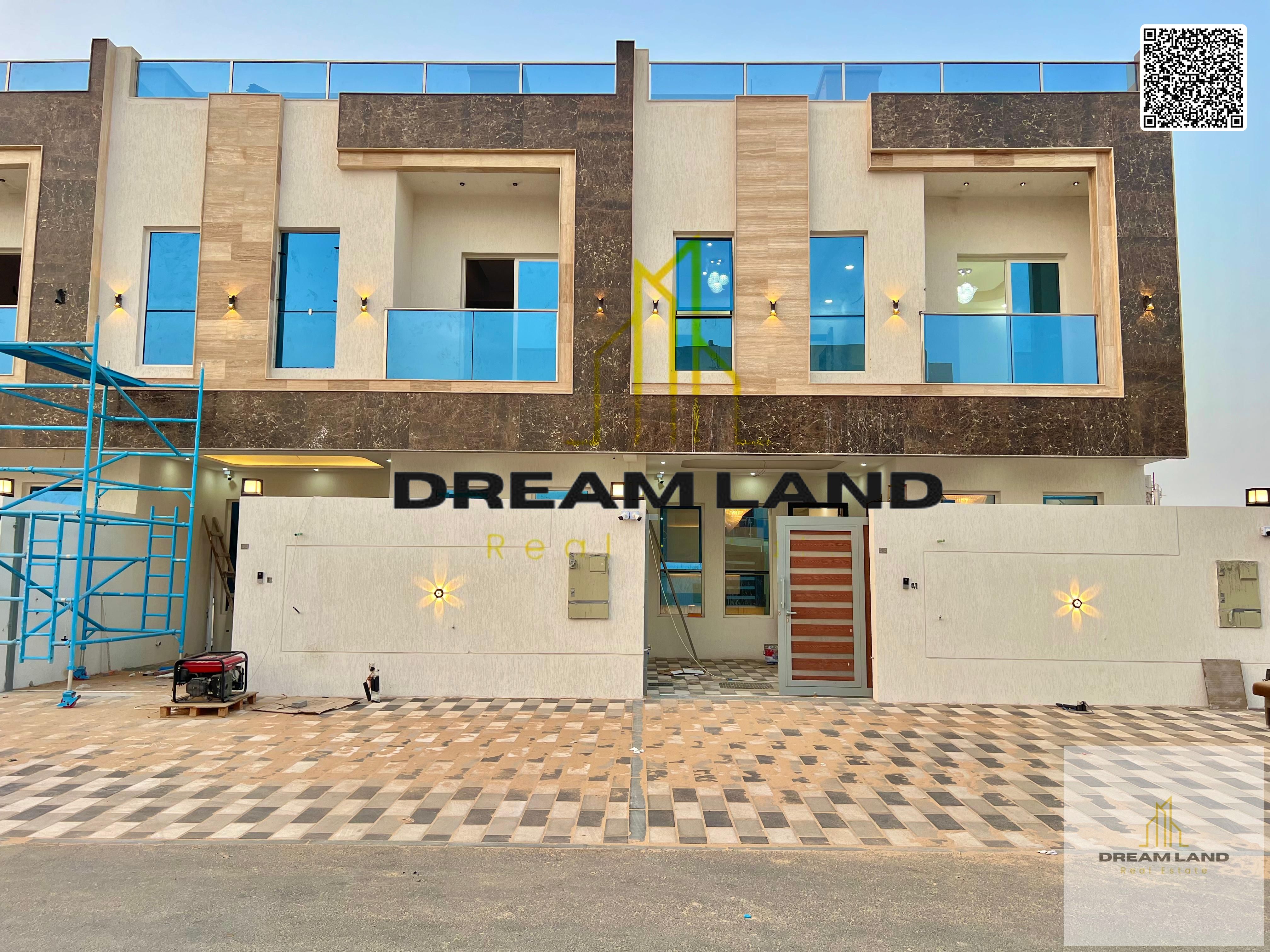 Luxury villa in Al Yasmin, modern design and prime location, equipped with all basic amenities, freehold ownership for all nationalities.