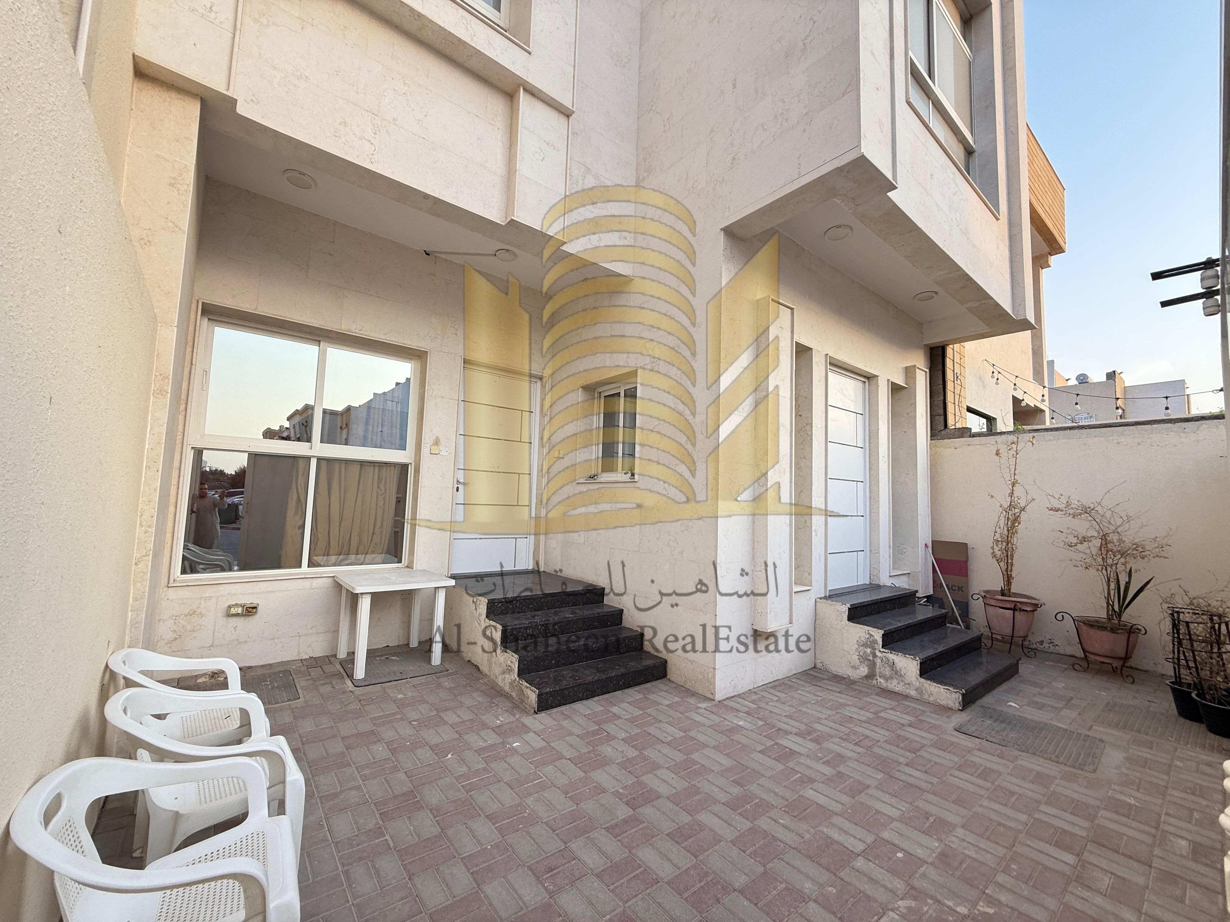 Villa for rent in Ajman Al Yasmin area 4 bedrooms, living room, and majlis With air conditioning Townhouse Only AED 80,000