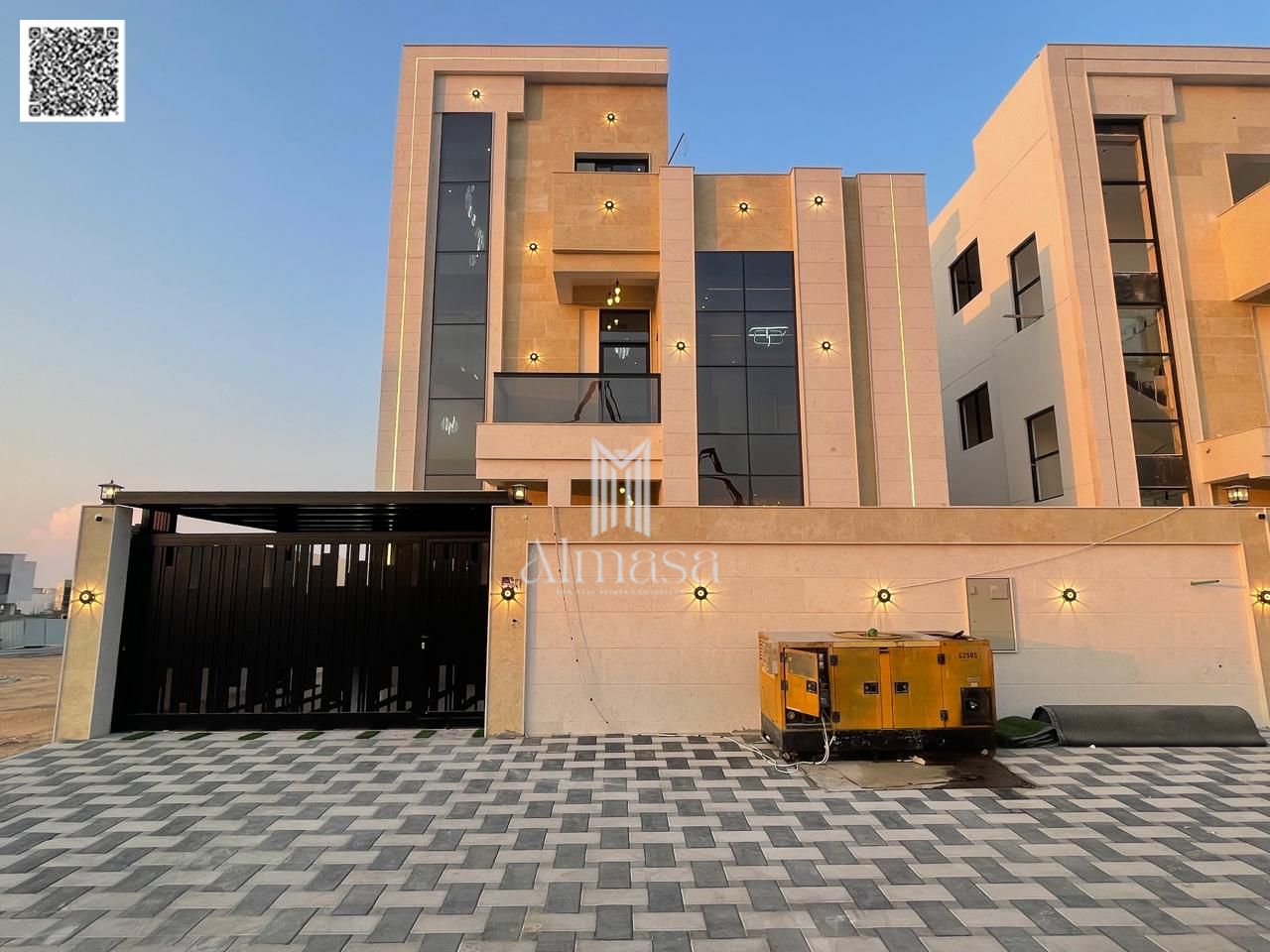 Luxury G+2 Villa for Sale in Al Helio 2, Ajman with Modern Architectural Design and Spacious Layout, Featuring 6 Bedrooms with Premium Wardrobes, Eleg