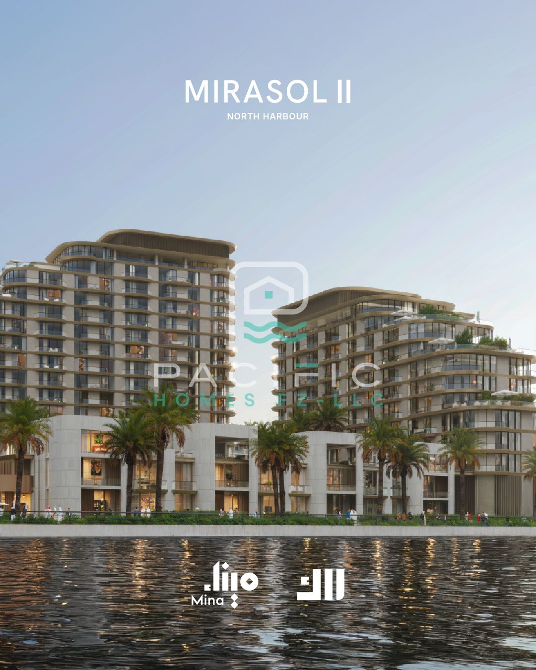 1BR Waterfront Apartments for Sale | Mirasol, Mina Al Arab – RAK no commission with instalments