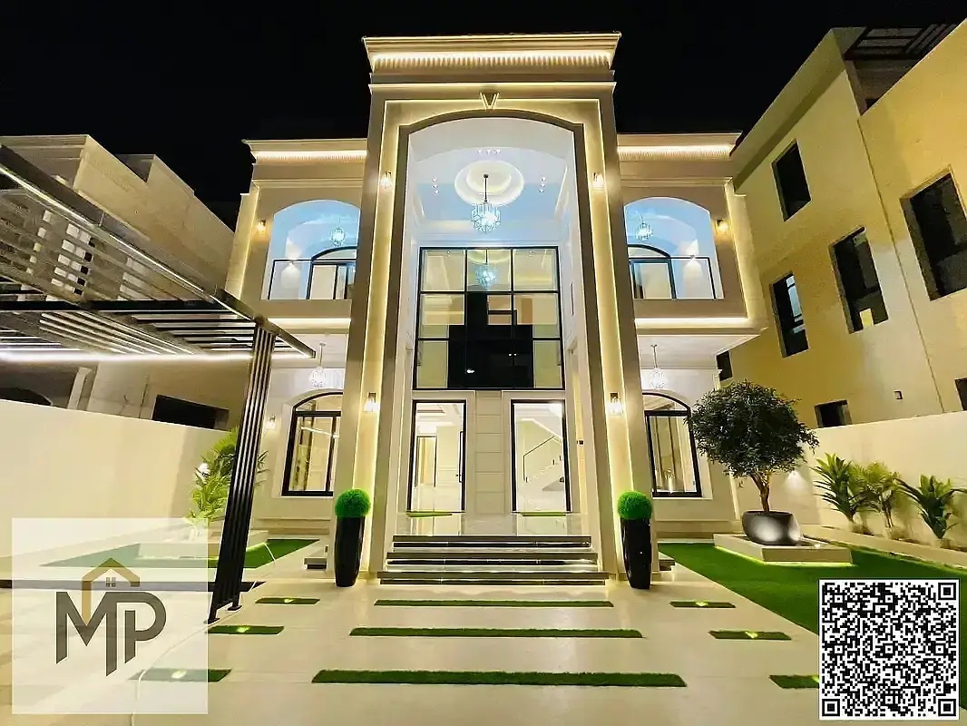 A distinctive classic-style villa for sale – two floors and a rooftop with central air conditioning. Strategically located directly on Sheikh Mohammed