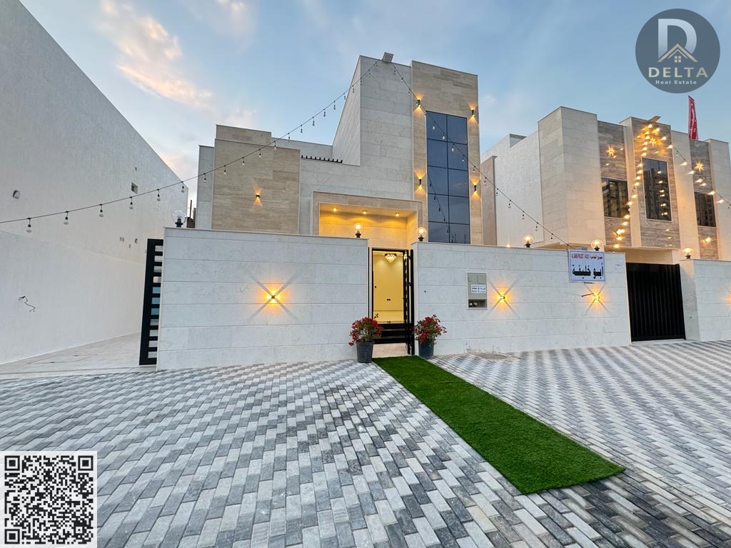 Villa for sale, distinctive design with luxurious finishes - freehold ownership in Al Helio 2 area - Ajman. Excellent location. Includes registration