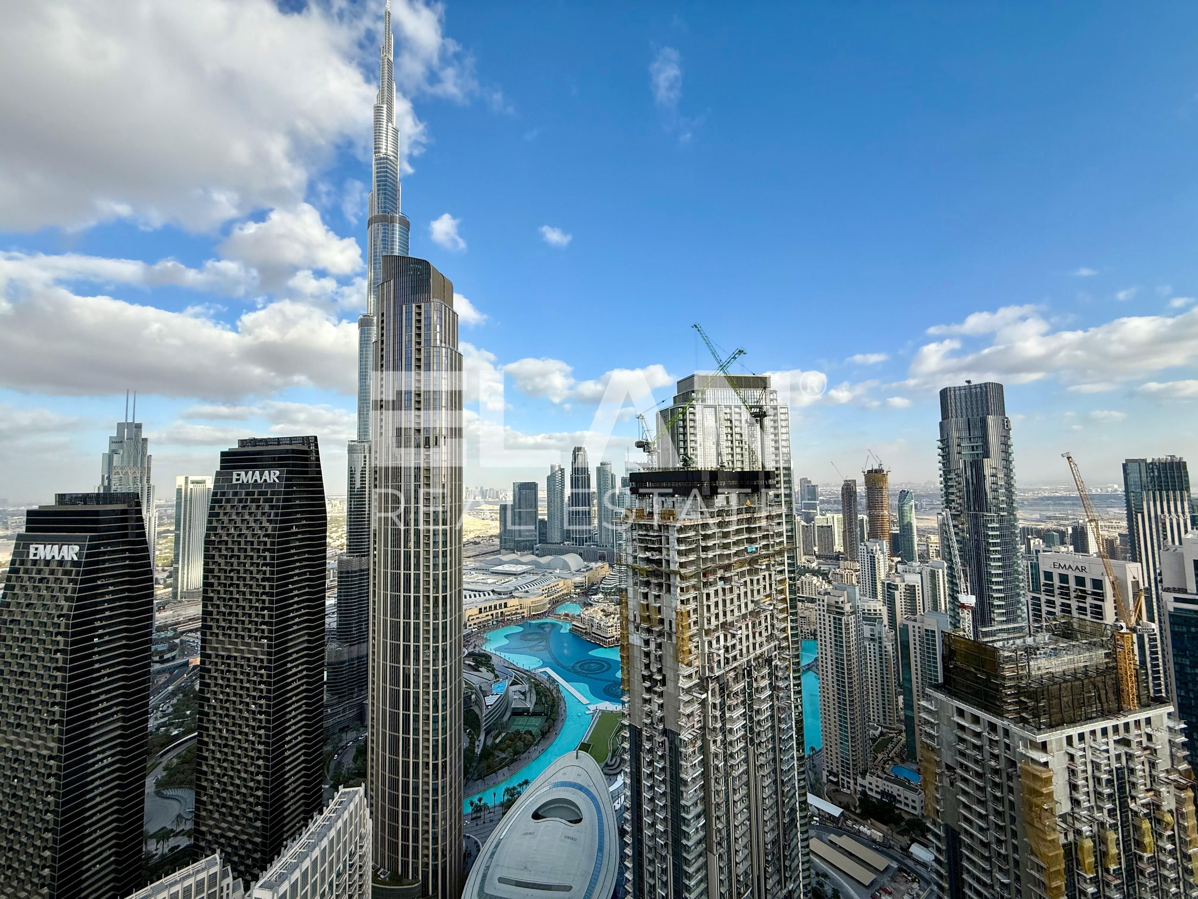 Burj + Fountain Views | High Floor | Vacant
