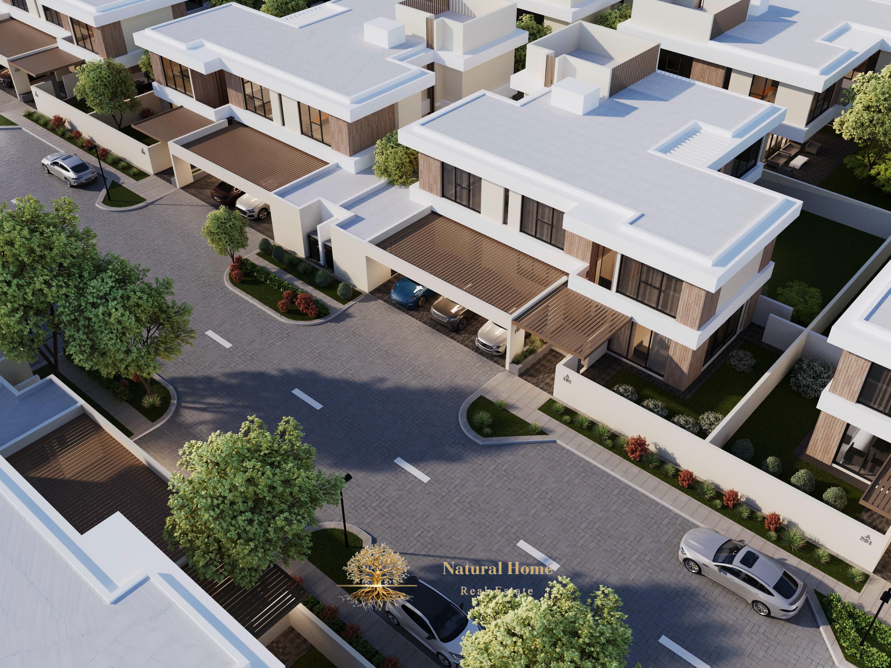 "Goodbye to distant delivery dates: 5-bedroom villa ready now, royal spaces, and world-class services. . . Own it with a 3-year payment plan. "