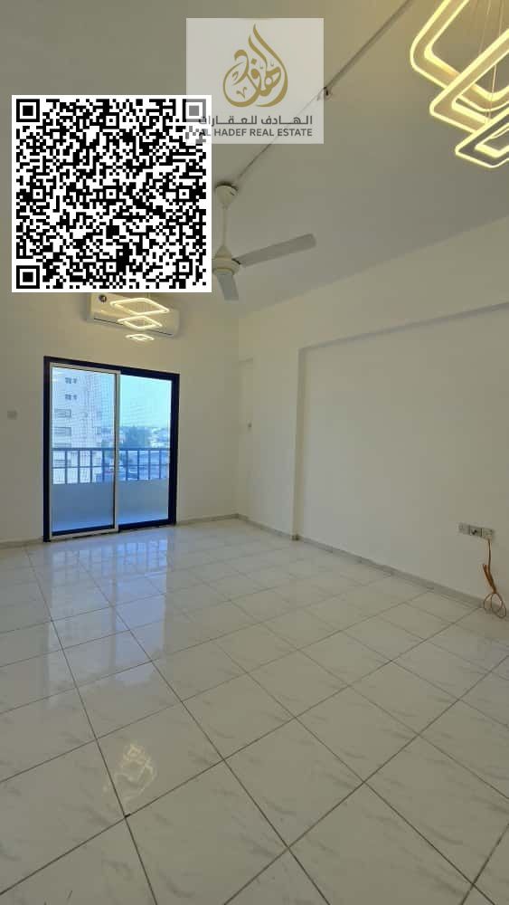 One bedroom, living room, balcony, two bathrooms, kitchen, direct view