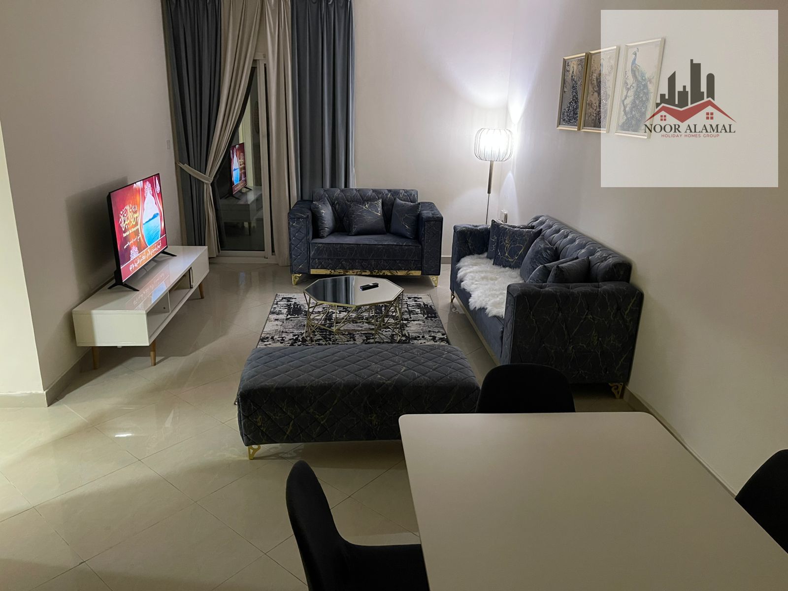 Sharjah, Al Taawun, one bedroom and living room, first occupancy, fully furnished with hotel-style furniture, super deluxe.