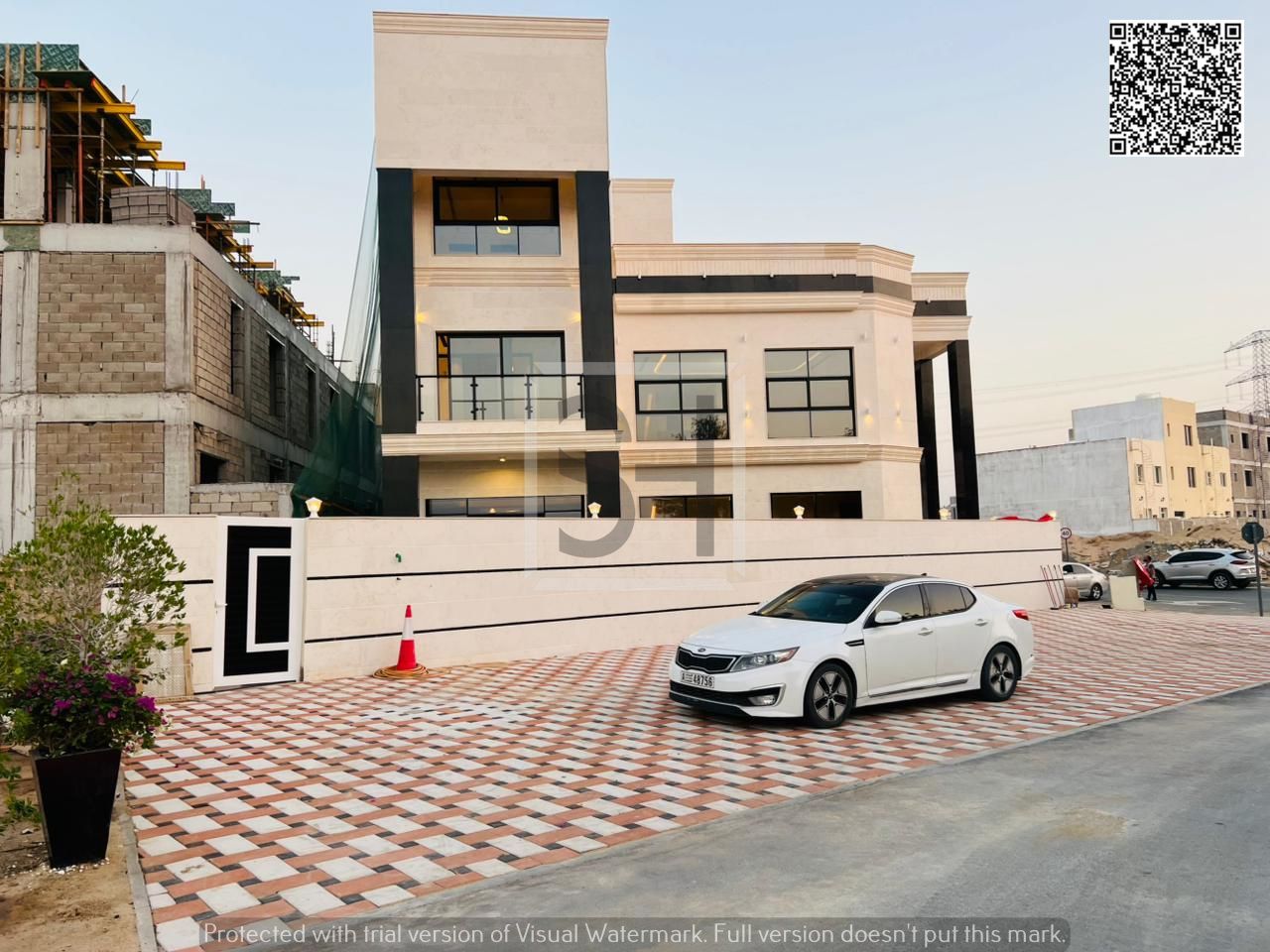 Villa for sale opposite a garden, including registration fees, electricity, water and air conditioning.