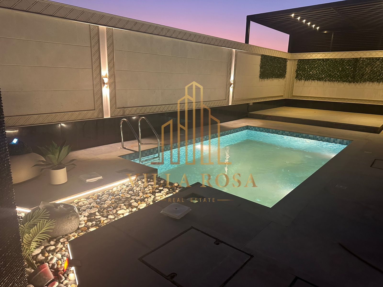 Two adjacent modern villas are available for sale, featuring elegant contemporary design, high-end finishes, and a full Smart Home system
