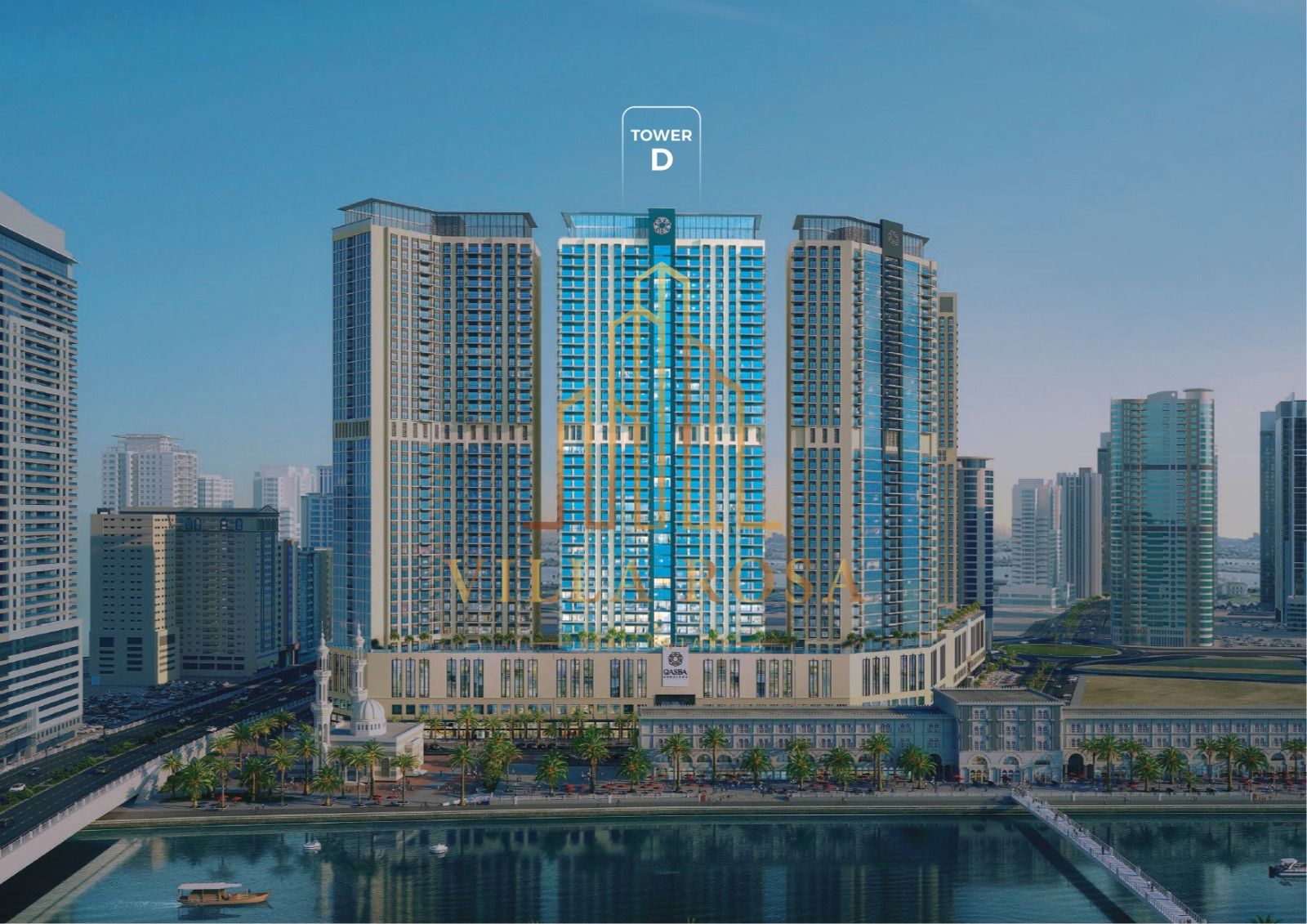 4-Bedroom Apartment with Direct Waterfront View Over Al Qasba Canal