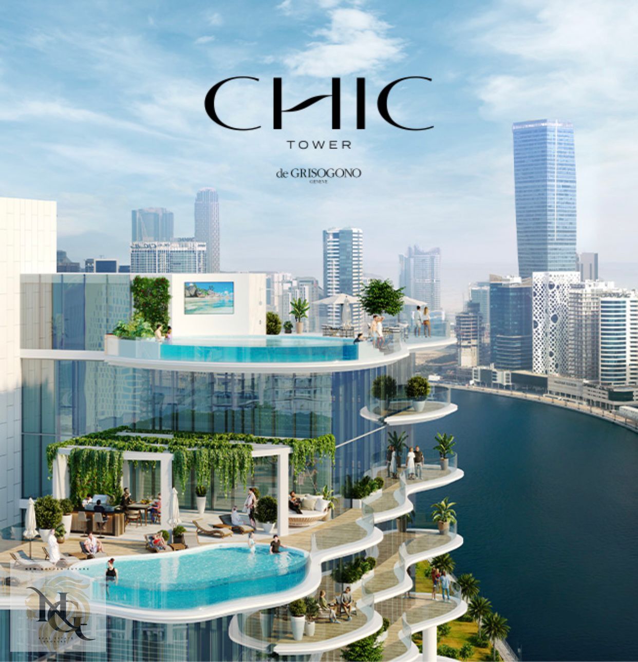 Chic Tower is a luxury residential project developed by Damac Properties, located in the heart of Business Bay