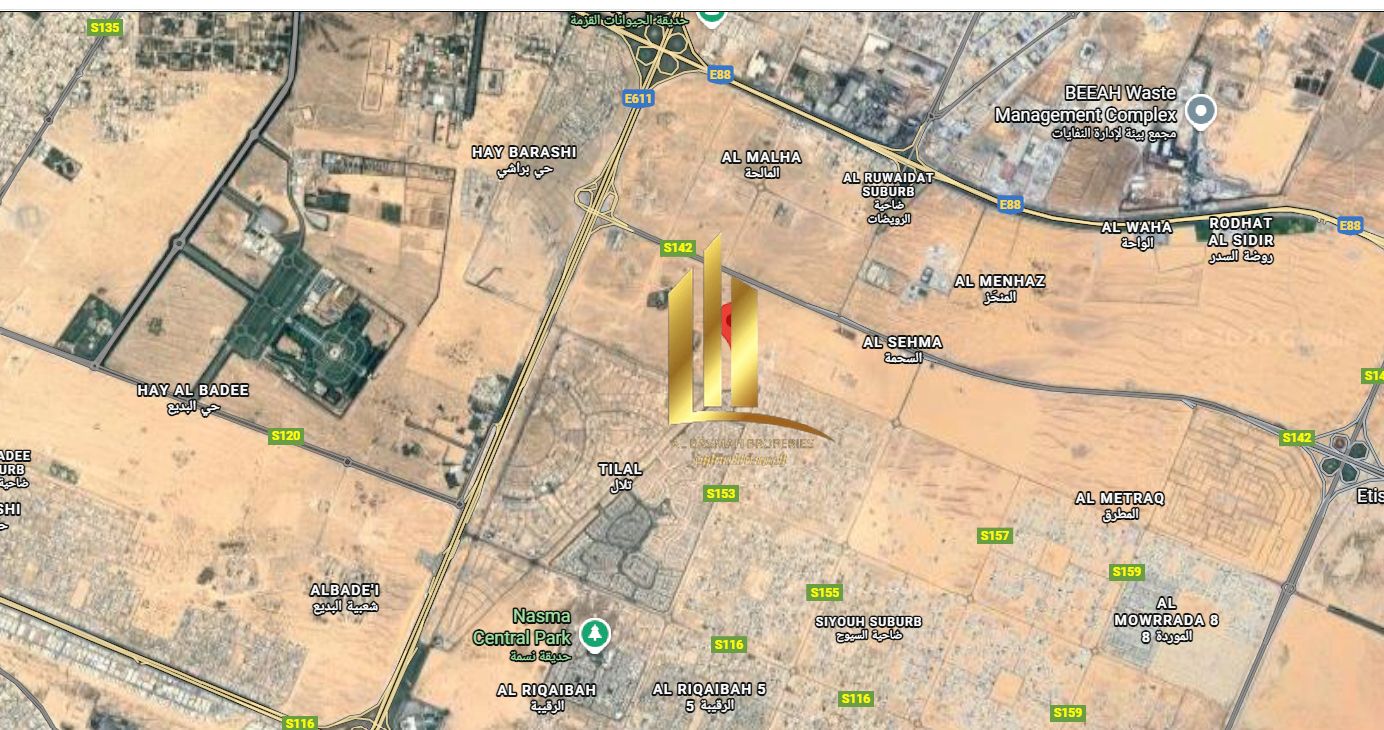 Prime land for sale in the Azib area, available for ownership by UAE nationals and GCC citizens. Land area: 2841 sq ft