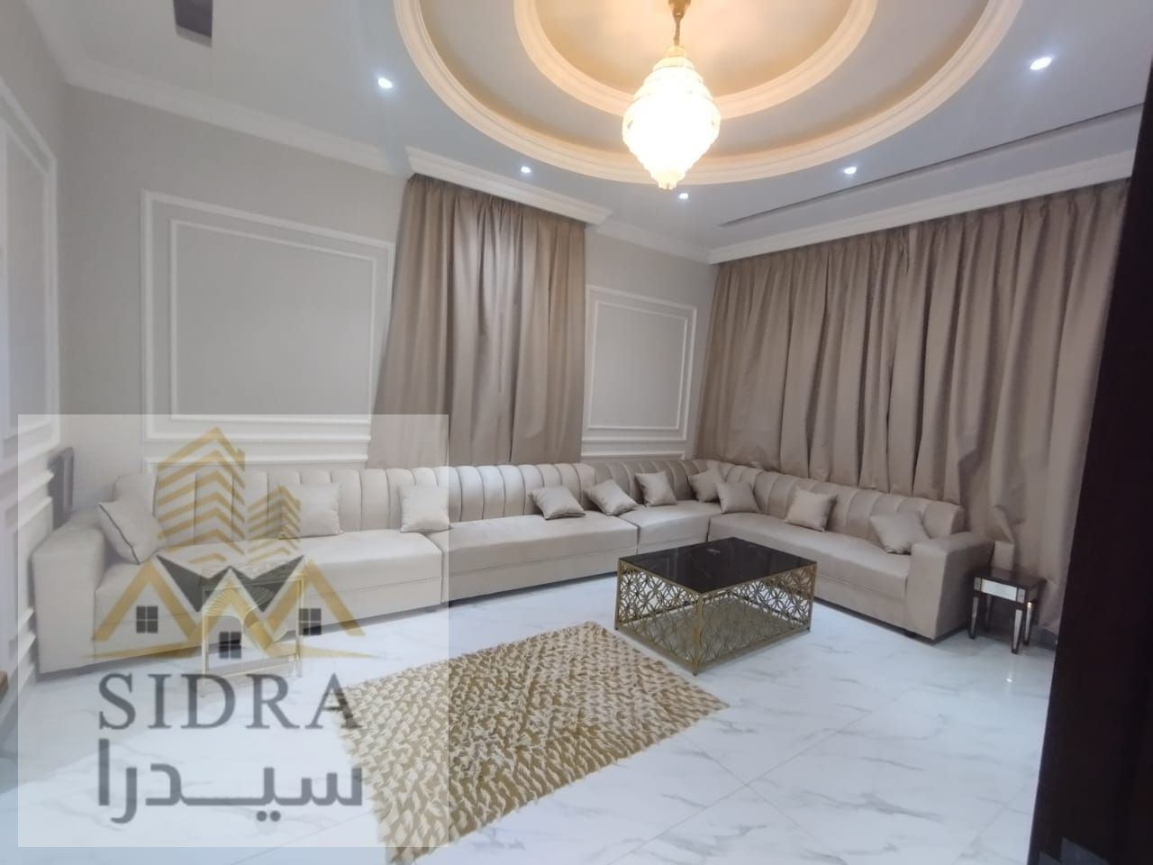 Furnished villa with elegant furniture