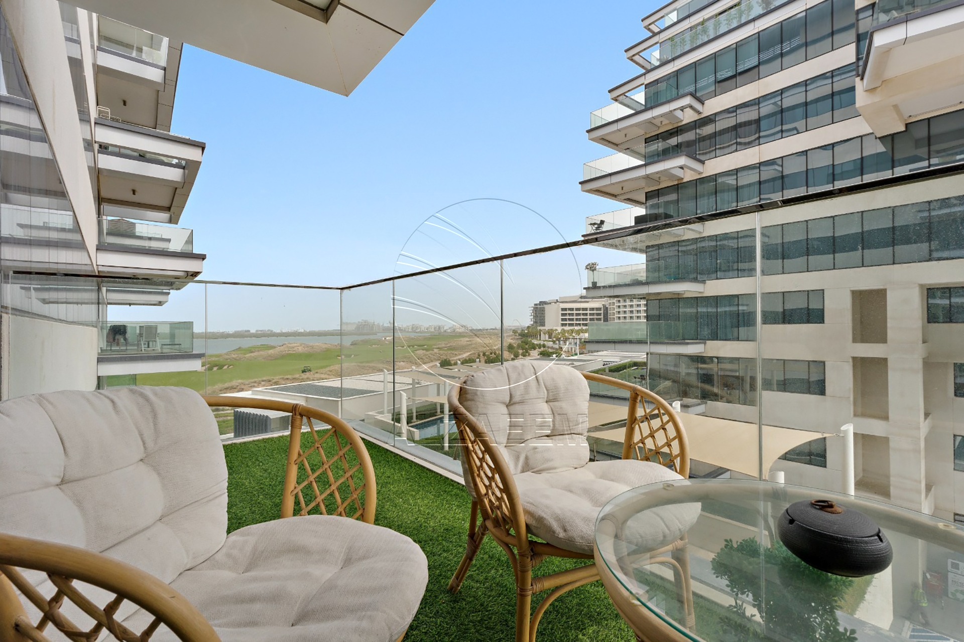 Furnished Studio with Partial Canal and Golf View