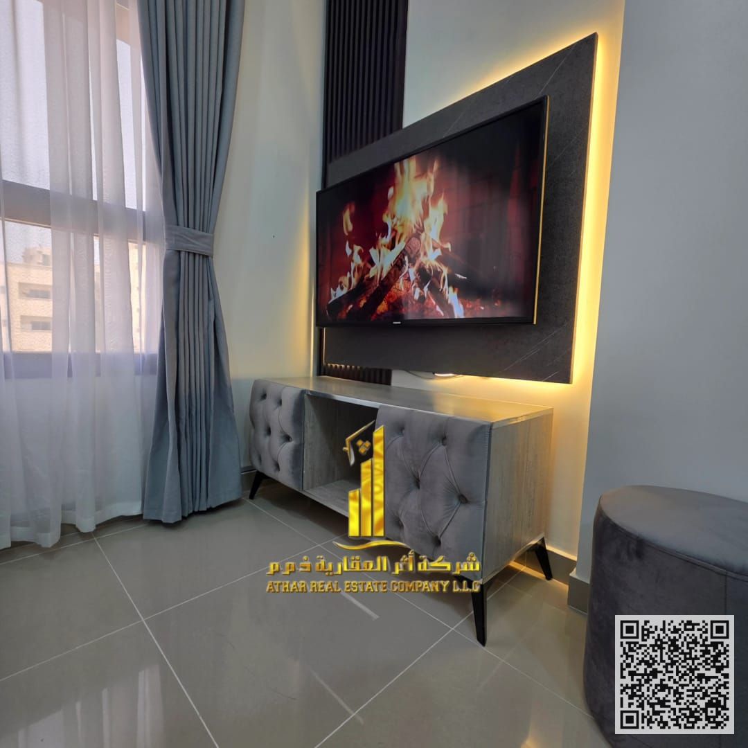 First resident, the most luxurious and elegant room and hall, fully furnished, VIP furniture, for monthly rent in Ajman Corniche