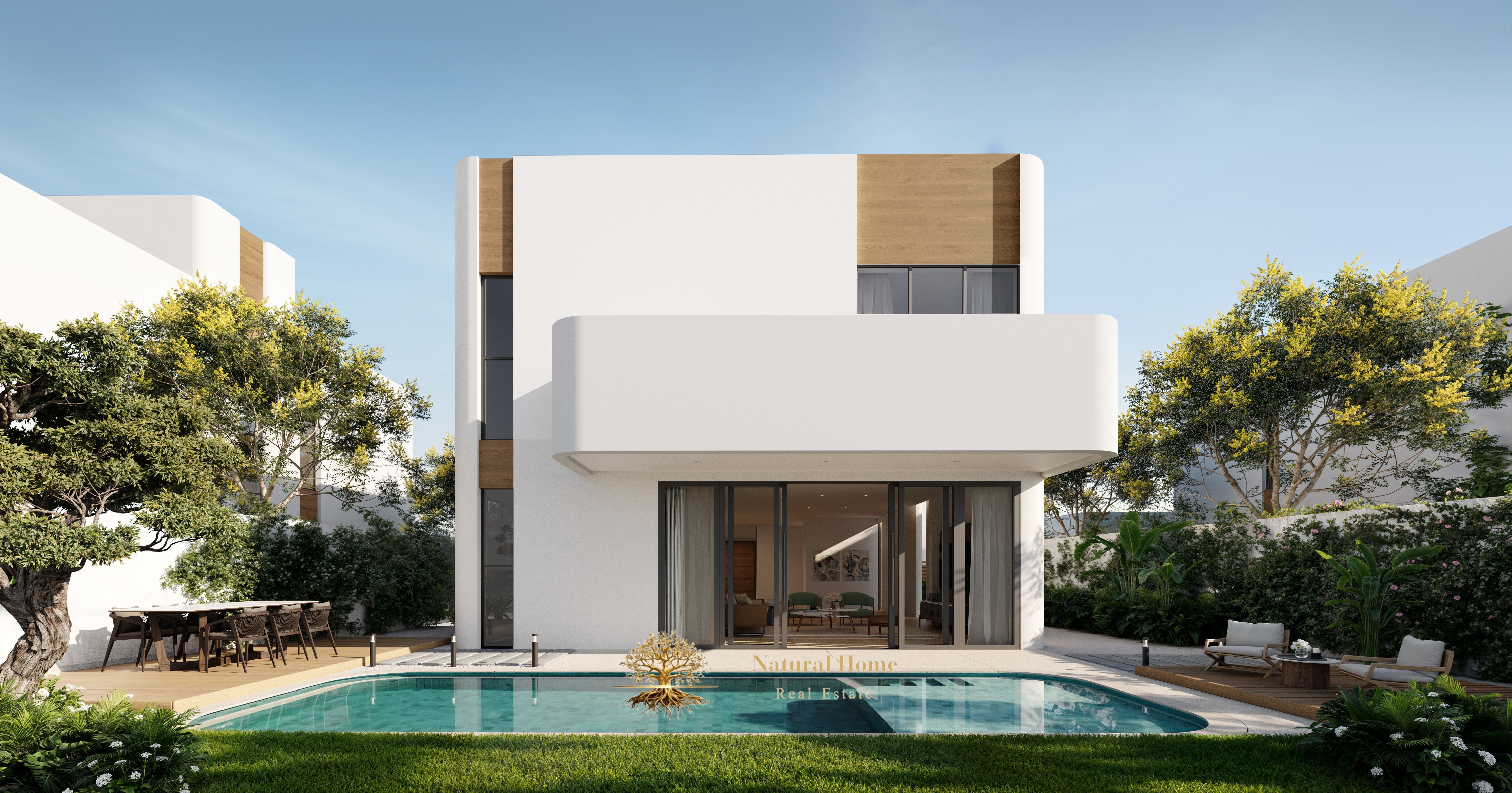 "A sustainable architectural masterpiece: a very spacious 5-bedroom villa in Sharjah. . . luxury that can accommodate the dreams of three generations, w