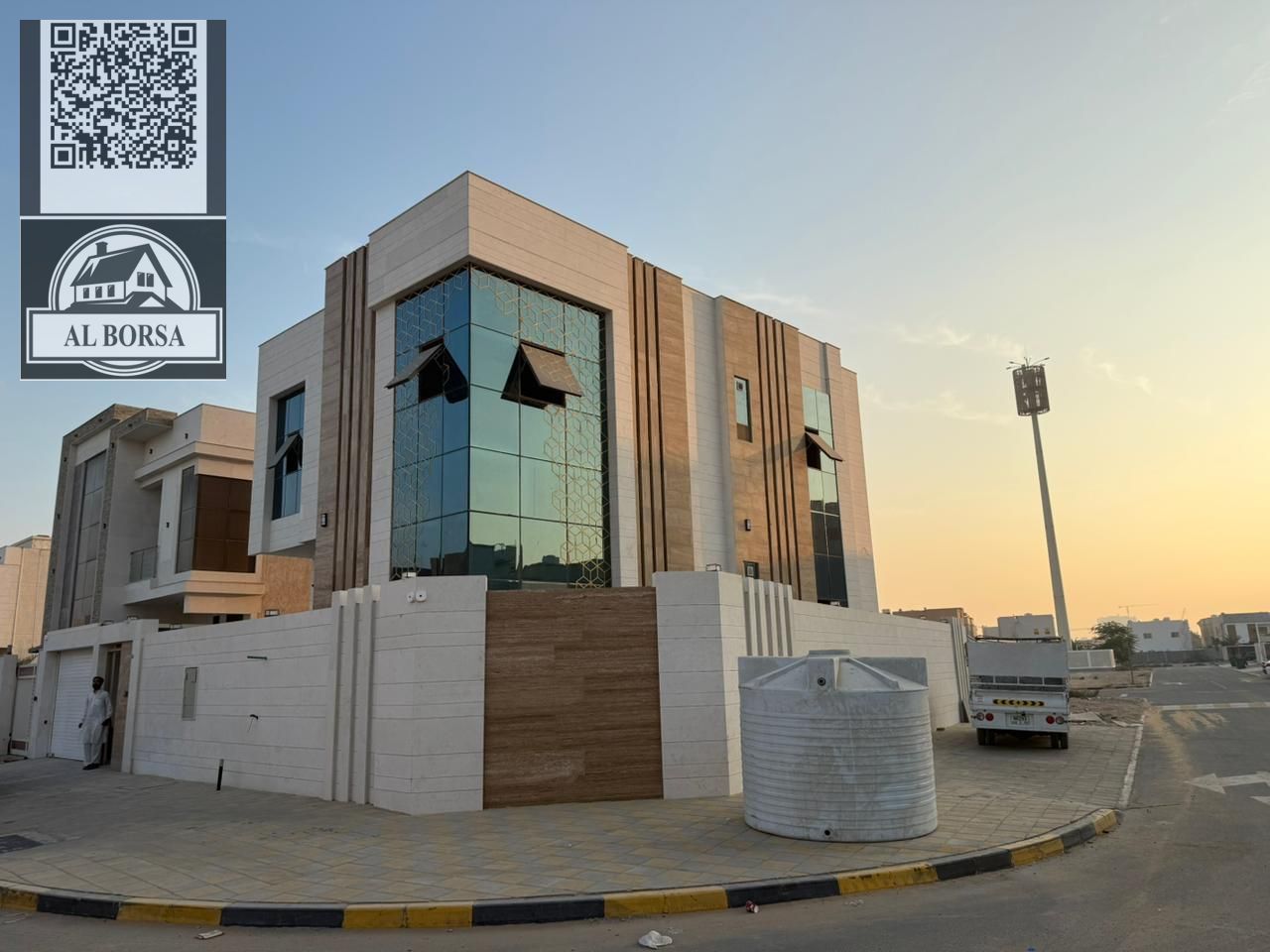 Villa for sale – Al Zahia, Ajman | 5 master bedrooms + majlis + living room + maid's room | Ground floor + first floor + roof | All-inclusive (f