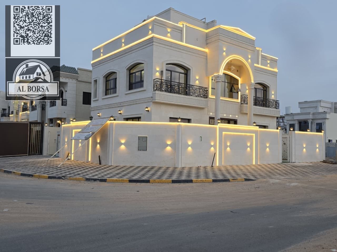 Villa for sale – Al Zahia | Classic corner villa on two streets | 5 bedrooms | Land area 3,500 sq ft | Built-up area 3,600 sq ft | Close to a ma