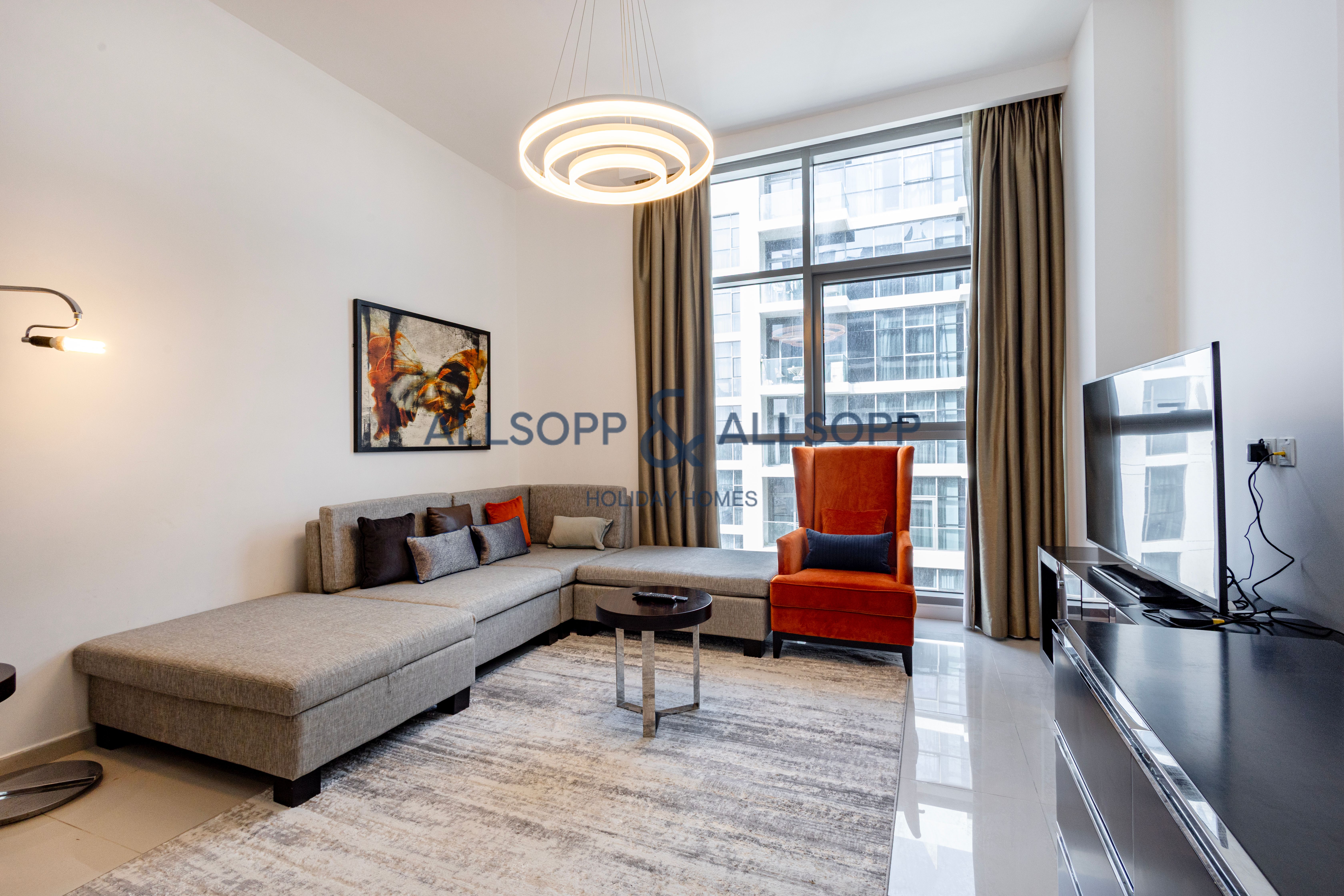 Sleek 2 Bedroom Apartment at Golf Promenade, Damac Hills