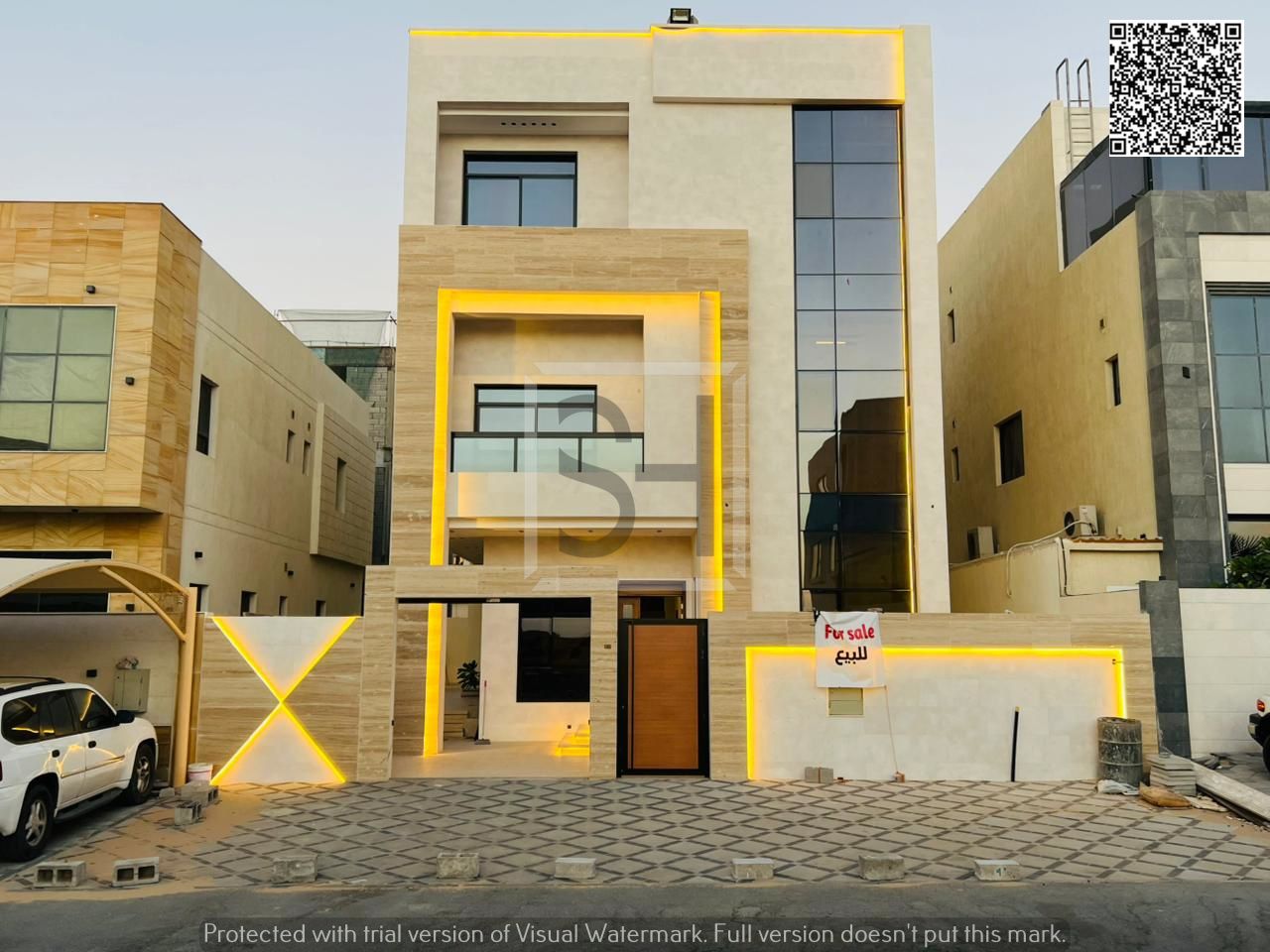 Villa for sale, including electricity, water, and air conditioning.