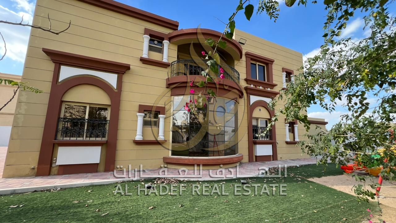 For Rent Villa in Al Nouf area Direct frontage on Maliha Road Detached villa 12,000 sq ft 2 floors Central air conditioning and gas External annexes S
