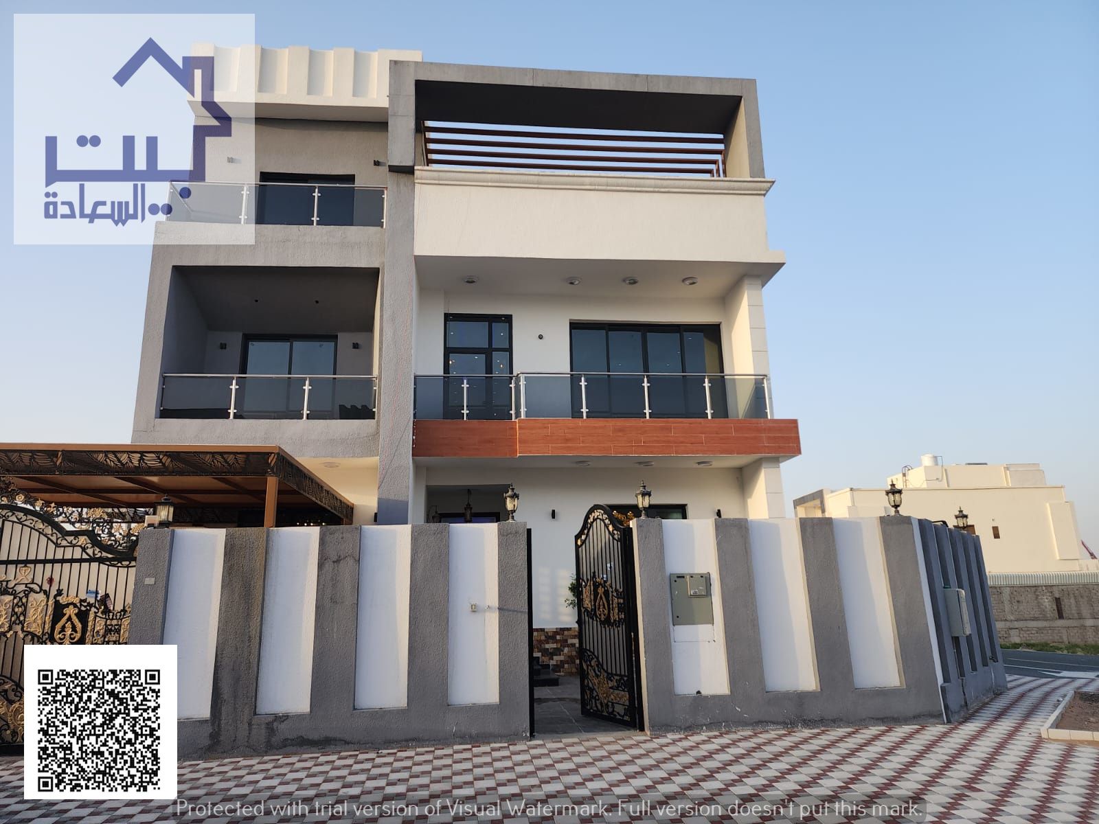 For annual rent in Al Zahiyah, Ajman, a distinctive residential villa is available. Its corner location offers significant advantages in terms of priv