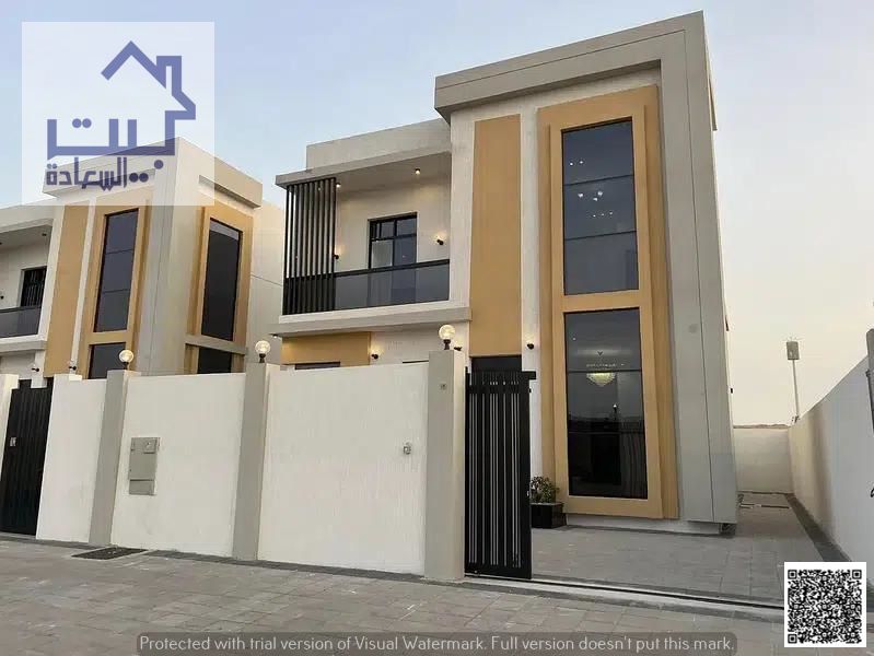 **For sale: Modern villa in the heart of Al Helio 2, Ajman, including registration and ownership fees, prime location near services, easy access to Du