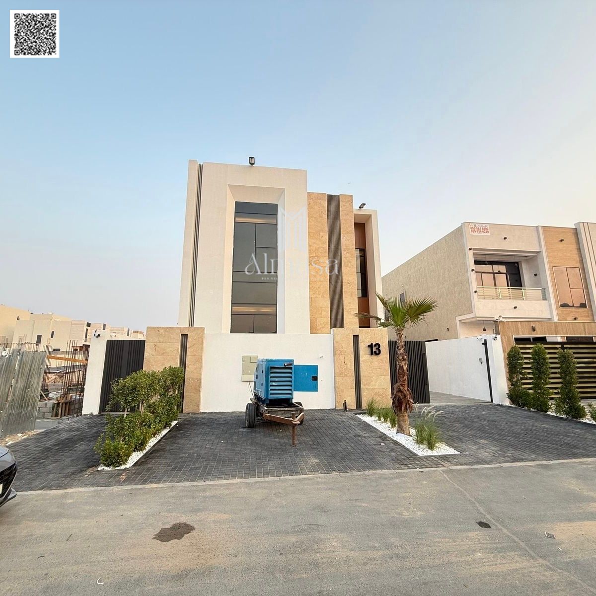 For sale in Al Helio 2 – paved main road Villa with premium private finishing
