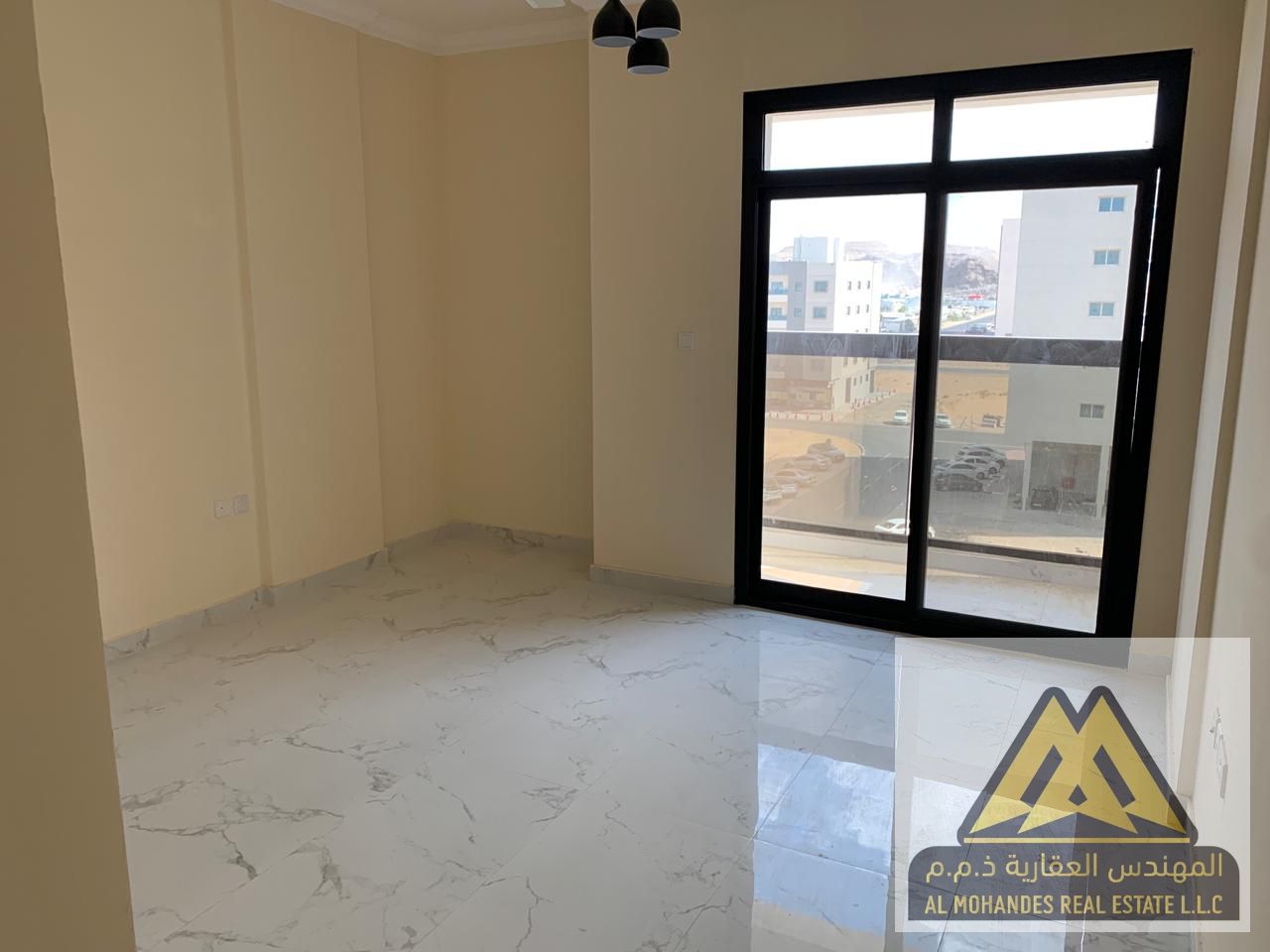 1-Bedroom Apartment for Rent in Al Jurf Industrial 3, Ajman – First Occupancy, Central AC, Balcony, AED 33,000