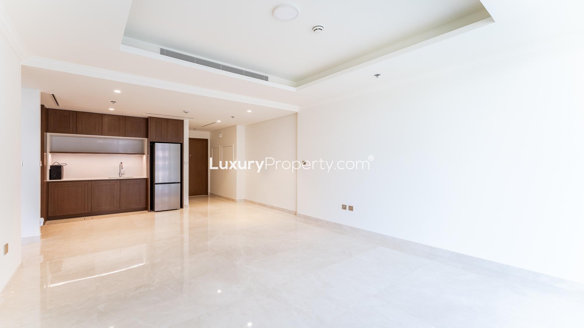 Beachfront 1BR | Living at Palace Beach Residence
