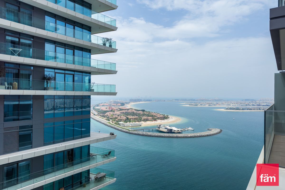 Palm and Marina view | Unfurnished | Private Beach