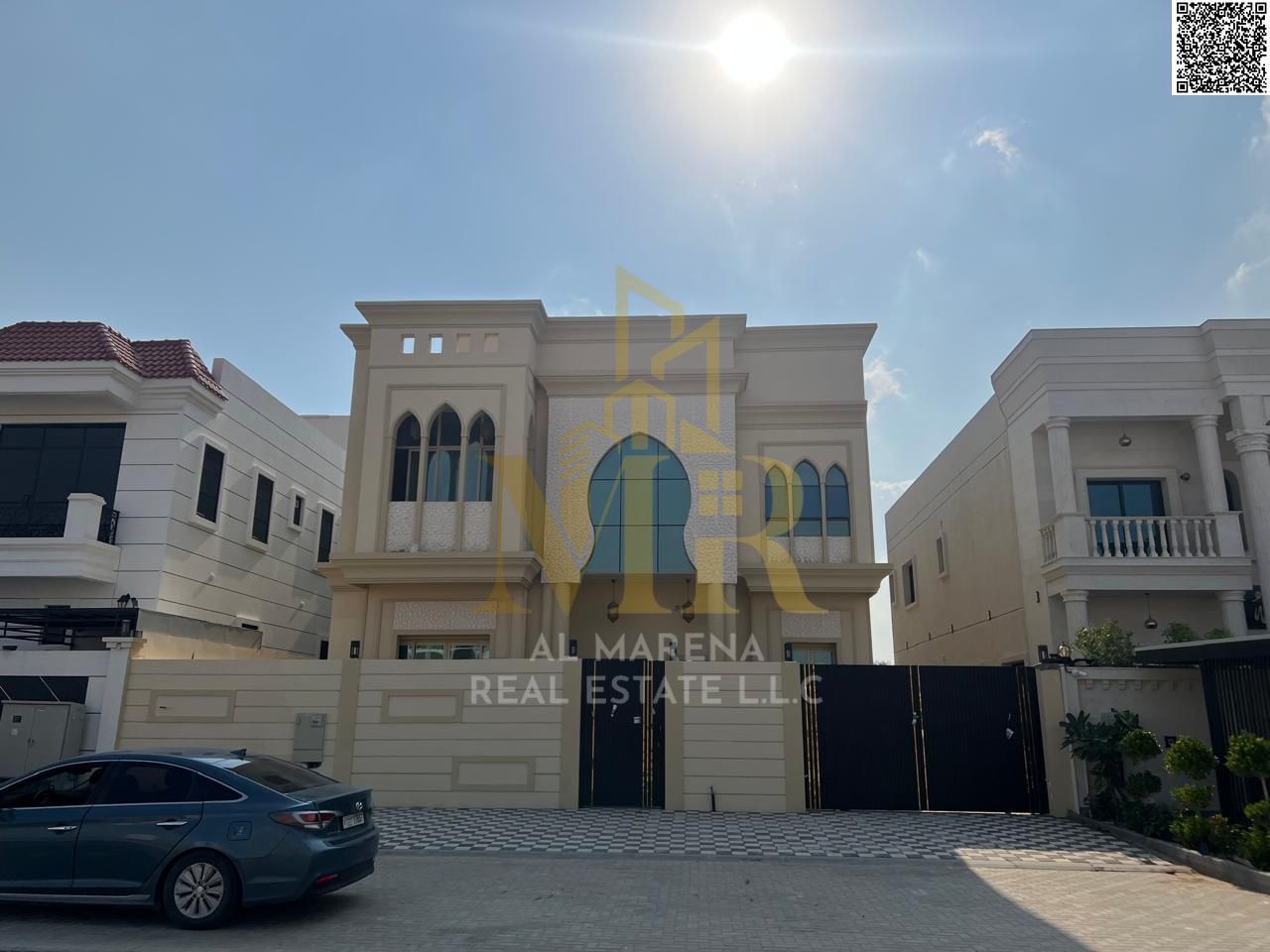 Seize the opportunity | Luxury villa, commercial use, two floors and a roof, 6 rooms with high-end finishes in Al Alia area - Ajman, central air condi
