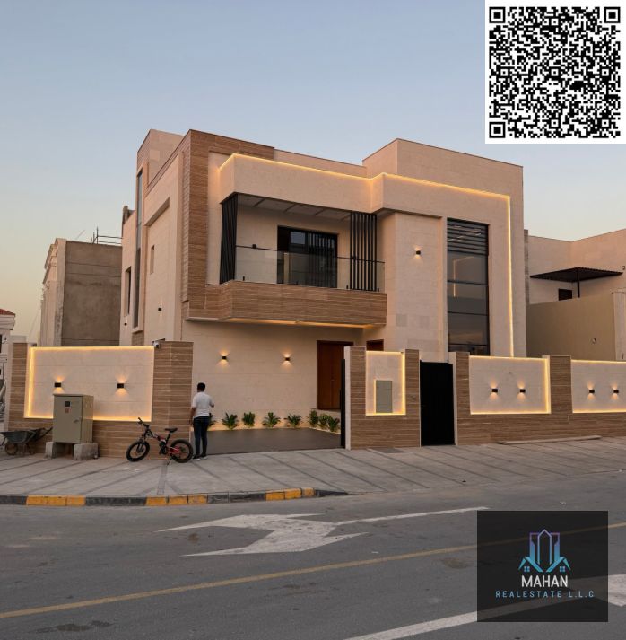 Brand New corner villa for sale in Ajman Al Zahya Land Area : 4100 Built up : 4000 5 master bedroom Hall Majlis Kitchen Maid room Roof access Asking price : 2.8 Million including registration feec