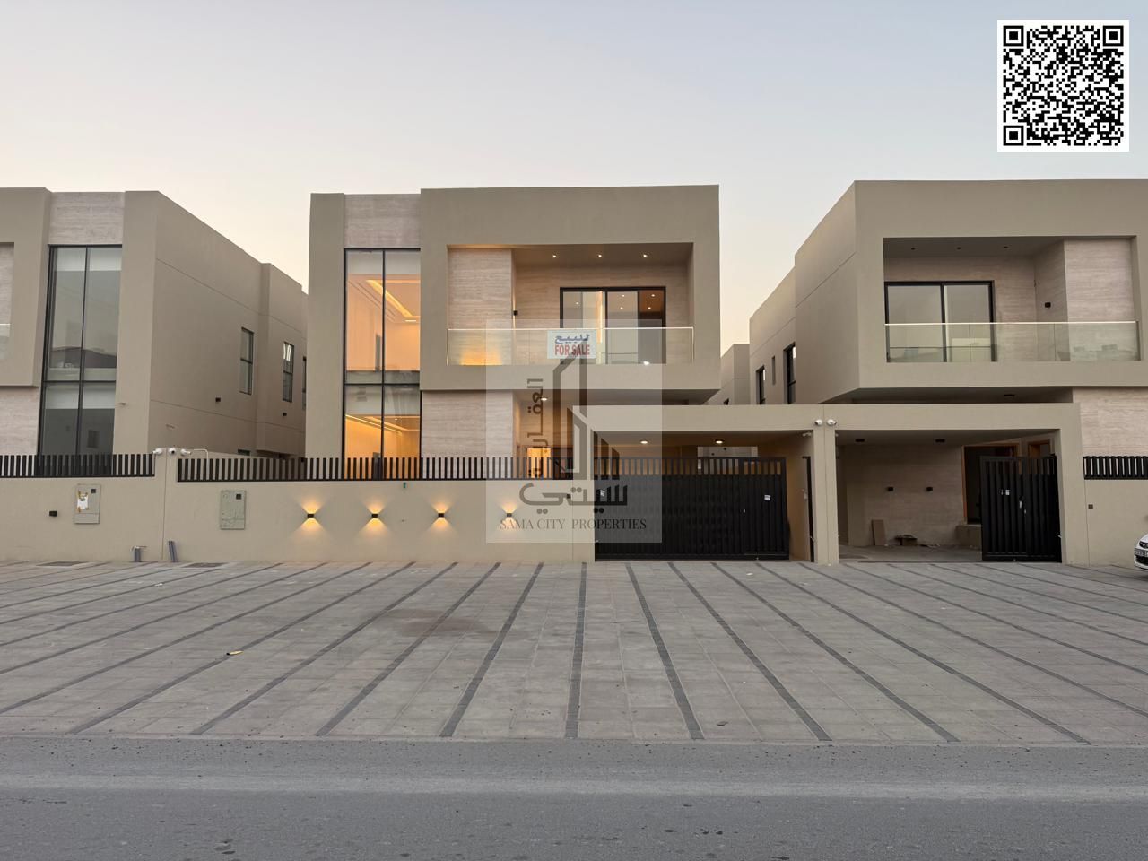 For sale: Super deluxe villa in Al Zahia area, freehold ownership for all nationalities, very large front setback.