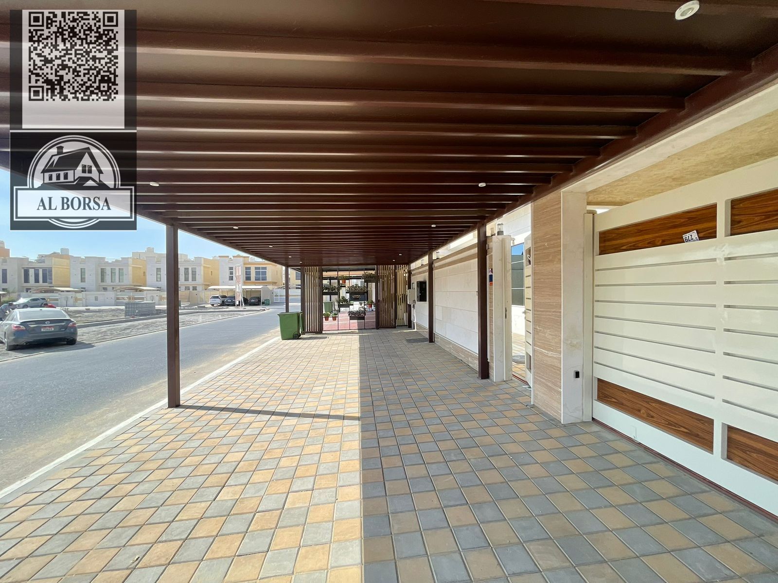 For rent in Al Yasmin – Ajman, 5 master bedrooms, living room, majlis, and maid's room