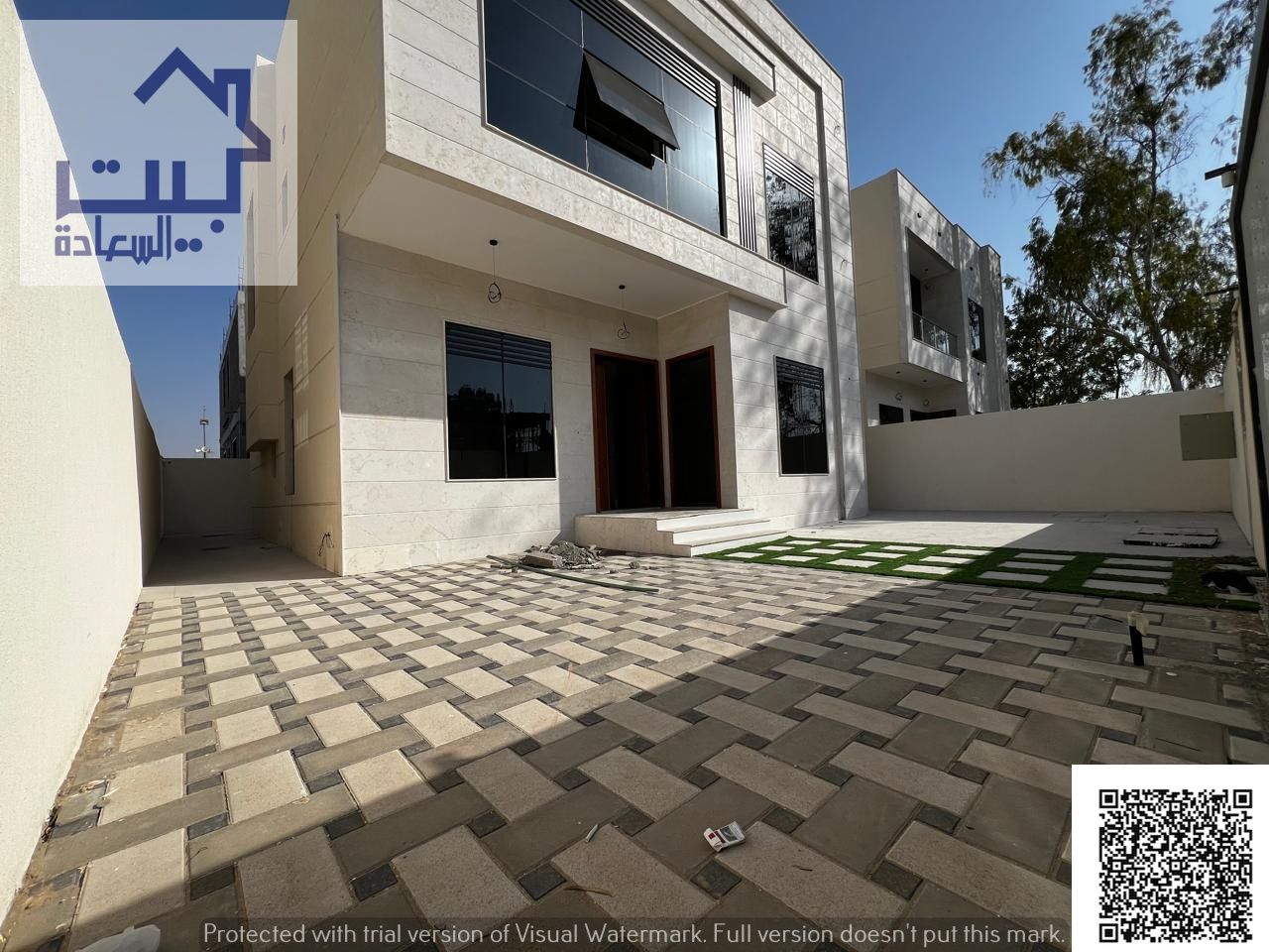 Elegant dream villa in Al Helio, Ajman, 2 floors, 3 master bedrooms, registration fees included, near Sheikh Mohammed Bin Zayed Road.