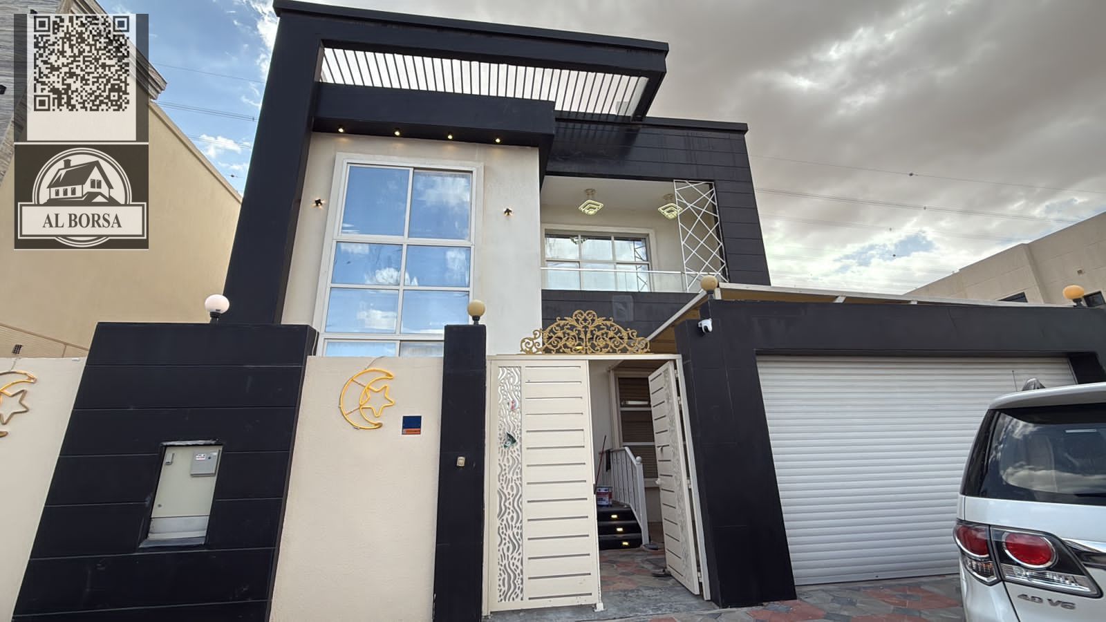 Villa for rent in Al Yasmin | 5 bedrooms + 2 living rooms + maid's room | Central air conditioning | 100,000 4 installments