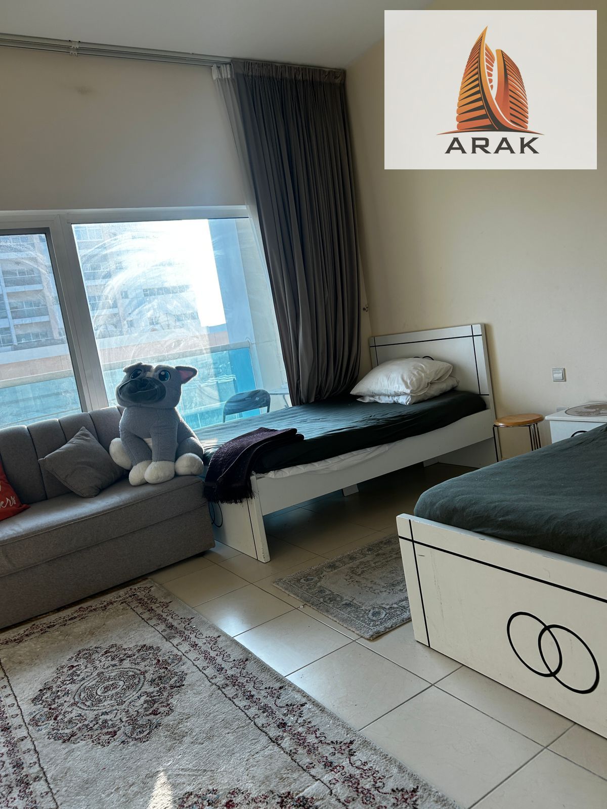 For rent – 2 bedroom hall apartment in Ajman One, Tower 2 Area: 1868 sq ft Annual rent: AED 46000 Four payments Fully furnished Arak Real Estate is on