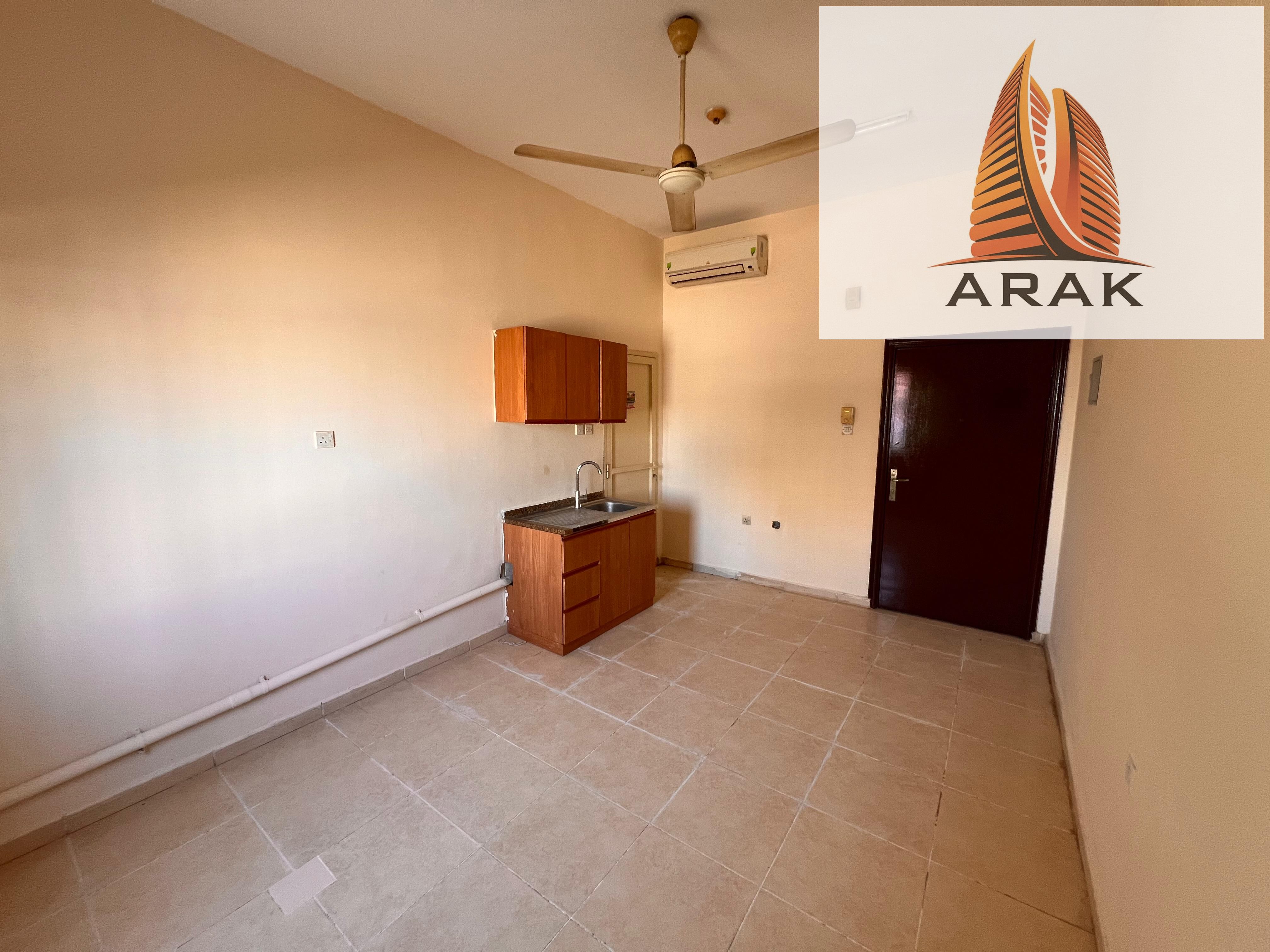 Studio for Rent in Ajman – Al Mowaihat 3 Features: 1- Comfortable studio with open living space 2- Bedroom area with enough space for furniture 3- Eq