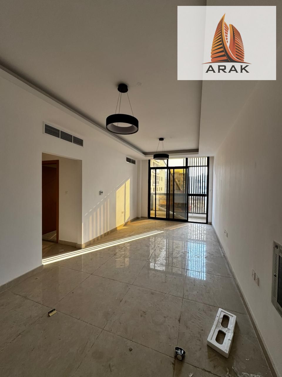 Annual rent for a two-bedroom apartment with a living room located in Al Jurf 3, Ajman. The apartment is brand new and first occupancy, offering hig