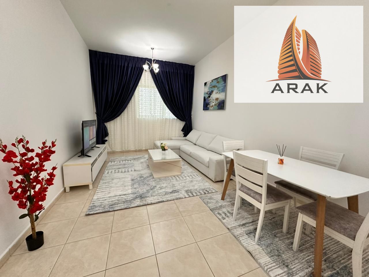 Furnished one bedroom and living room for monthly rent in Ajman