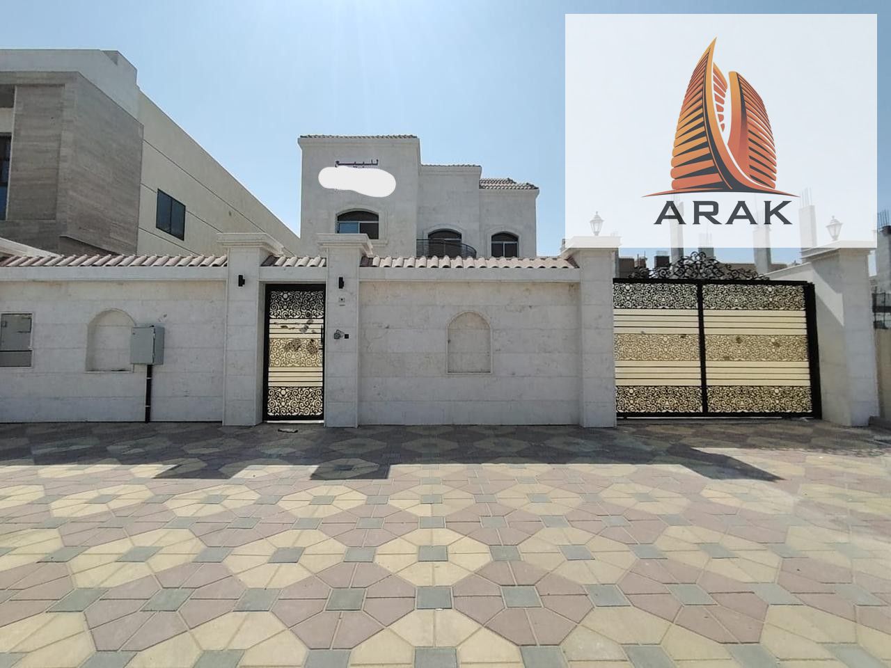 For Sale: New Villa in Al Mowaihat 1 With electricity and water connected Plot area: 5,000 sq. ft The villa consists of two floors Ground Floor: Lar